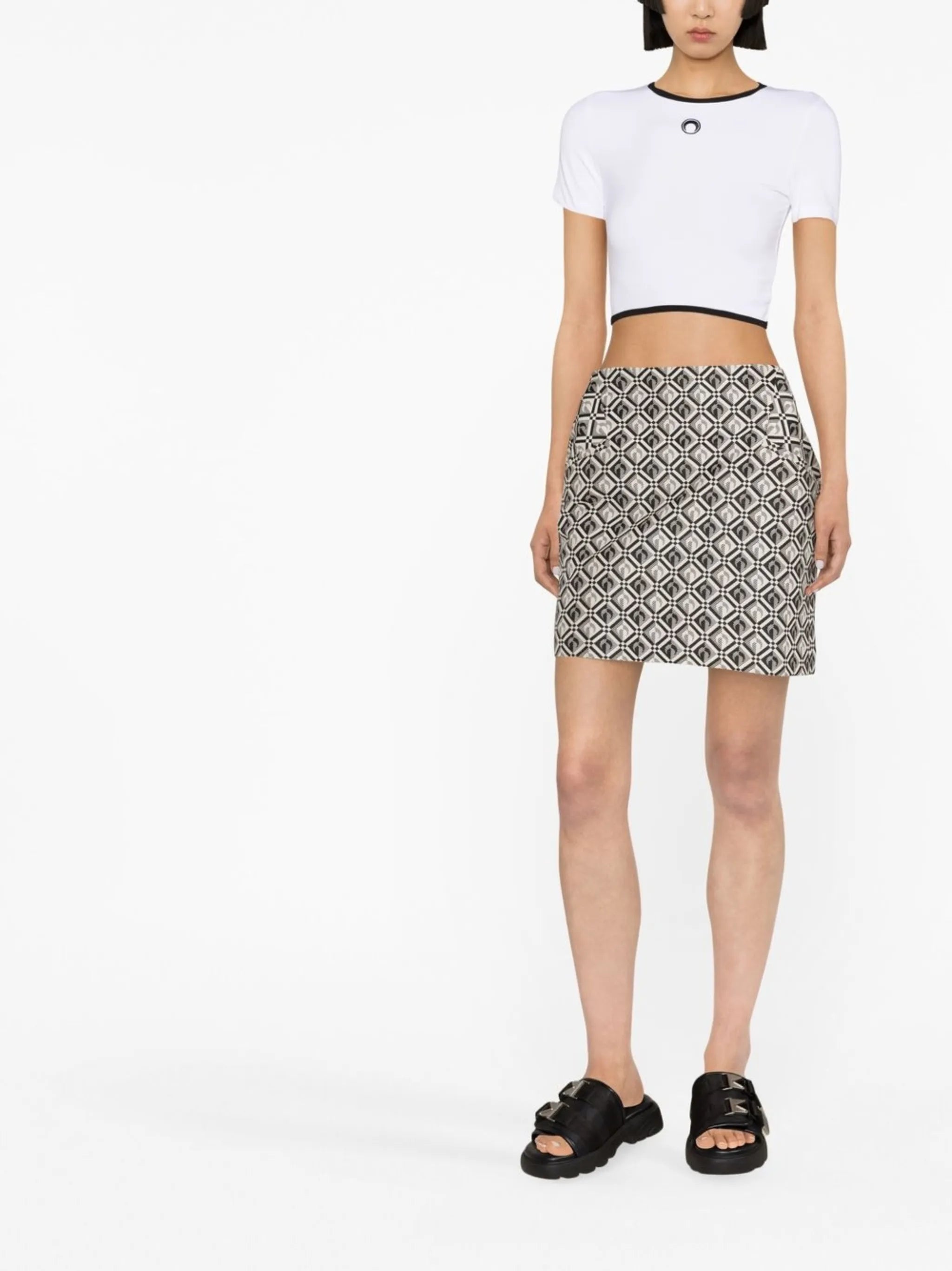 embroidered-motif crop top