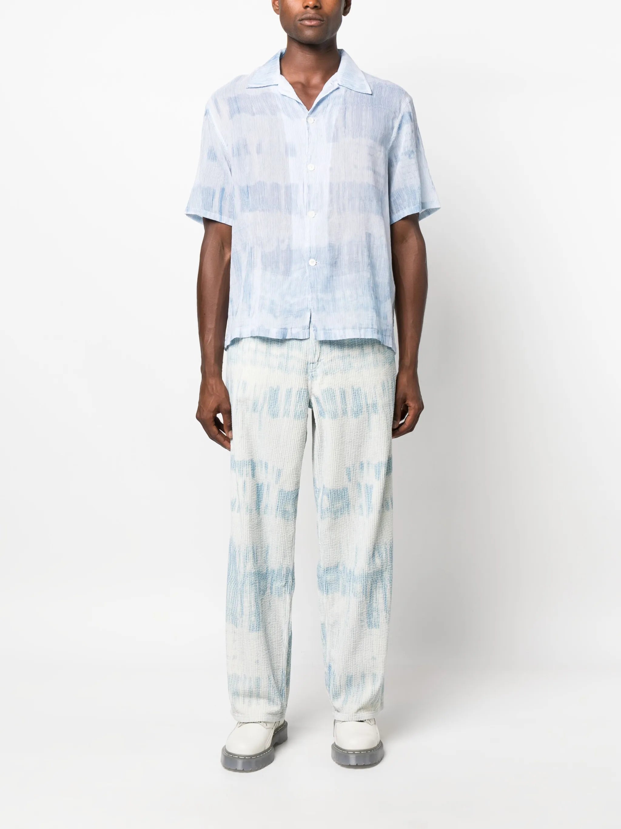 stroke-print shirt