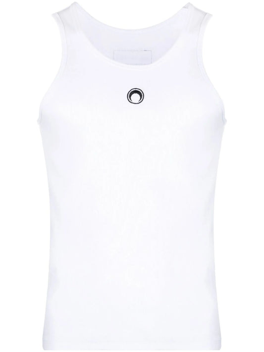 crescent-moon sleeveless top
