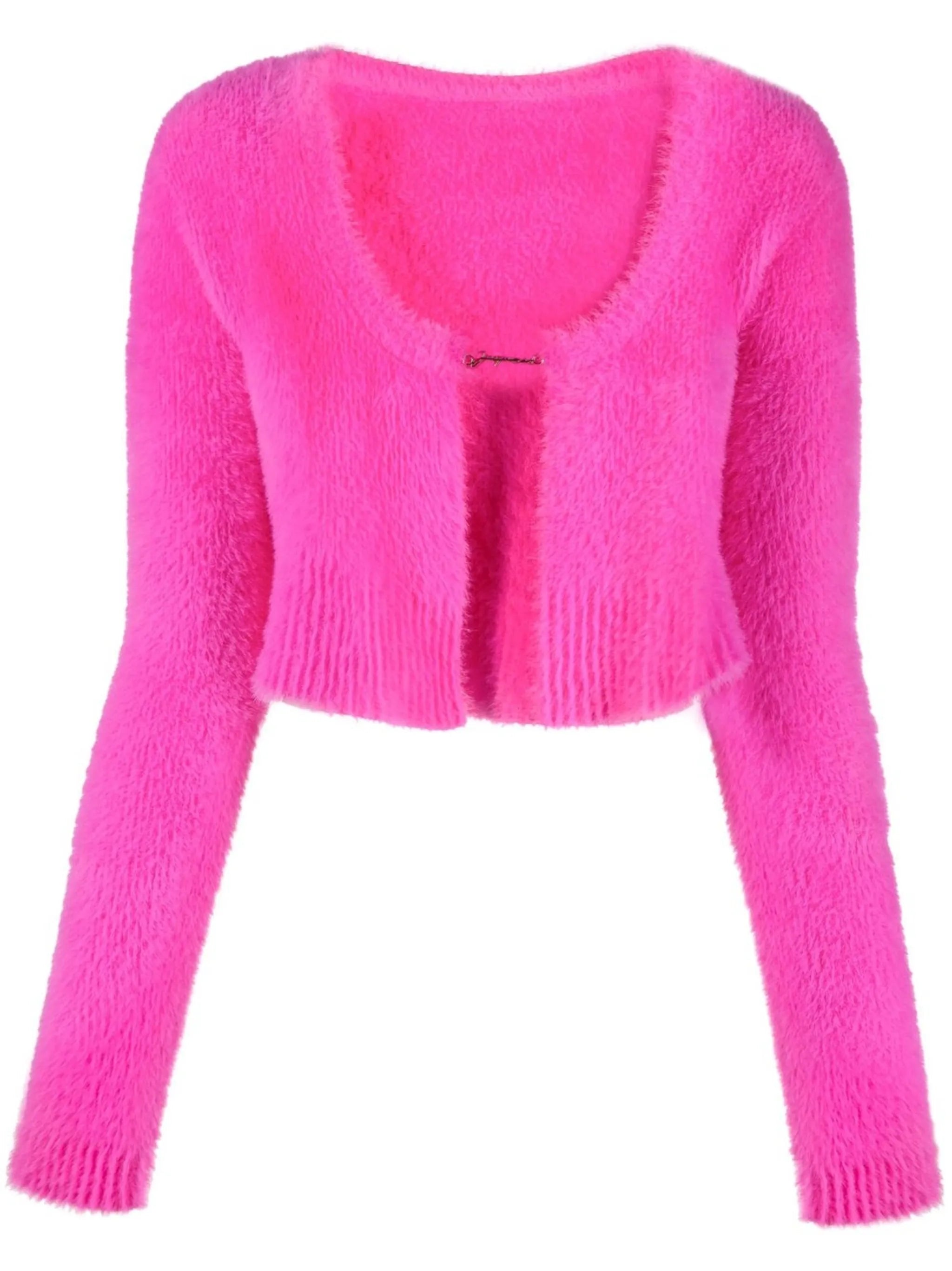 La Maille logo-charm cropped cardigan