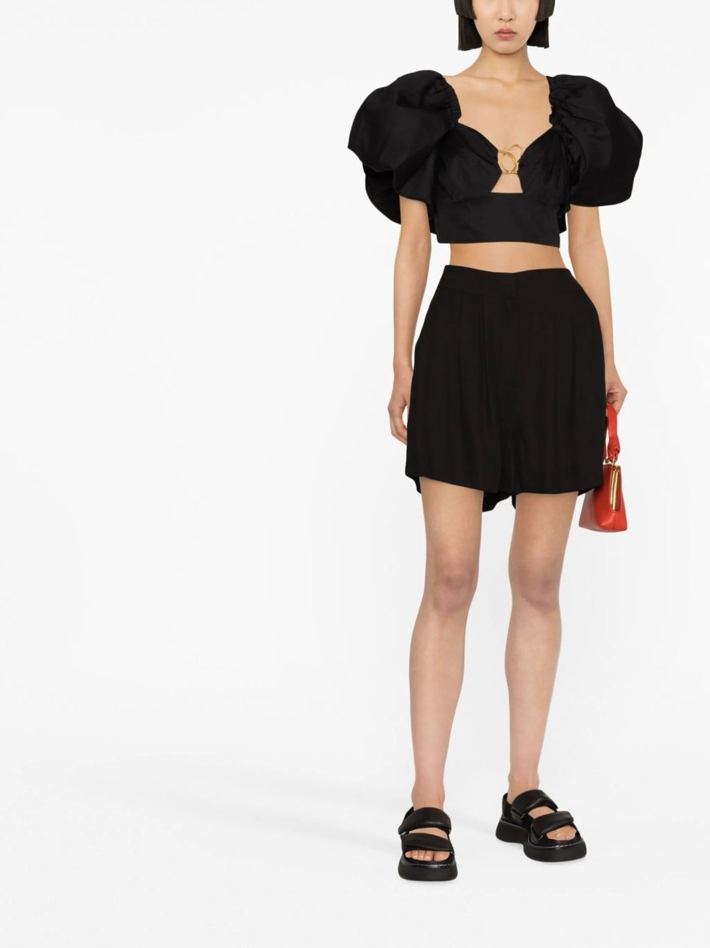 high-waisted shorts