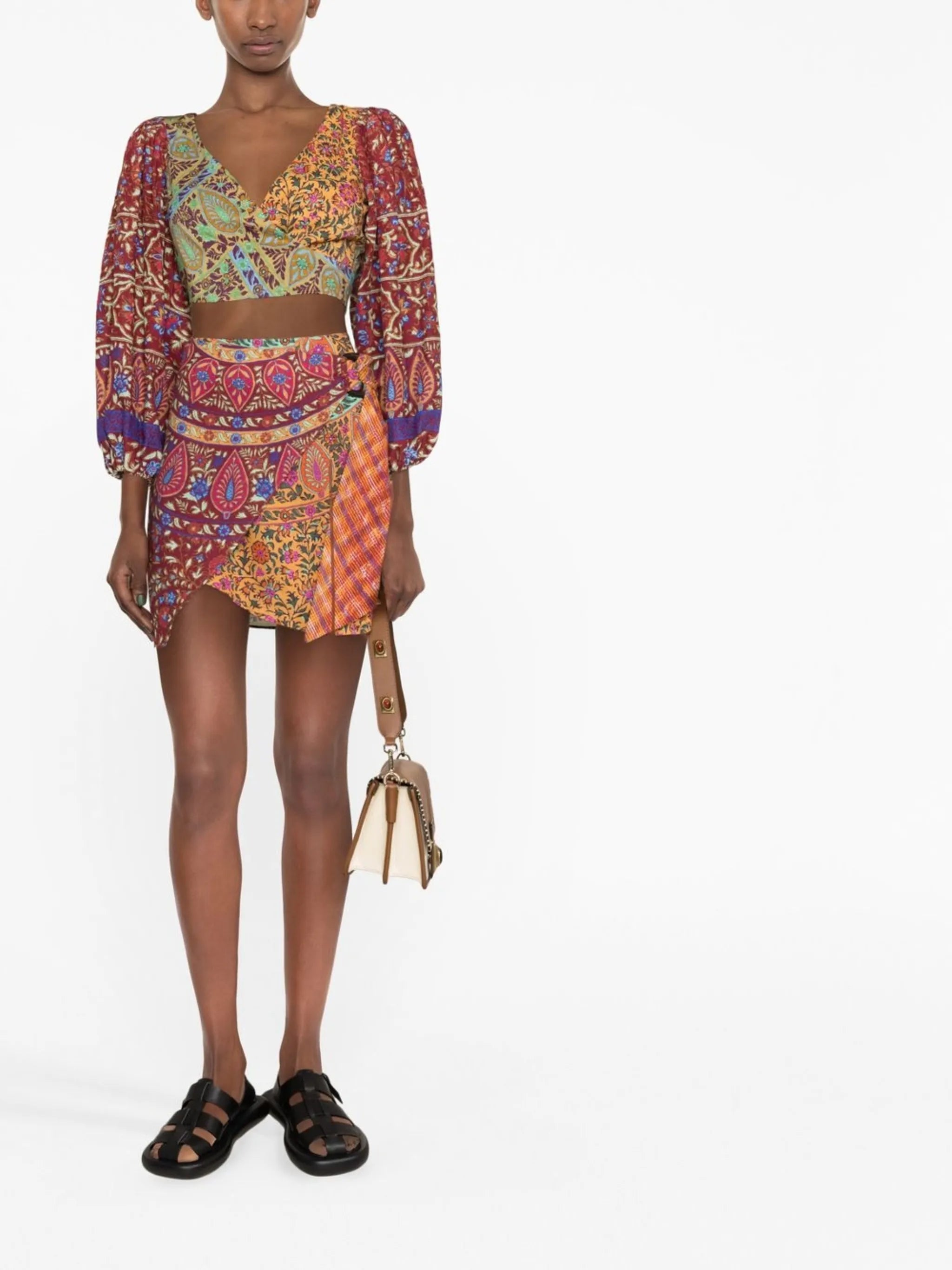 Es Canar wrap miniskirt