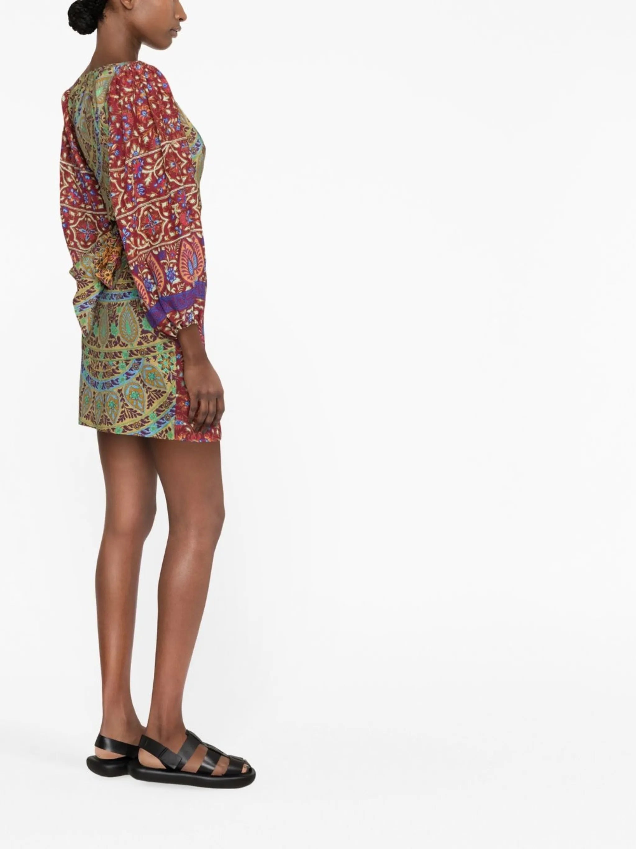 Es Canar puff-sleeve crop top