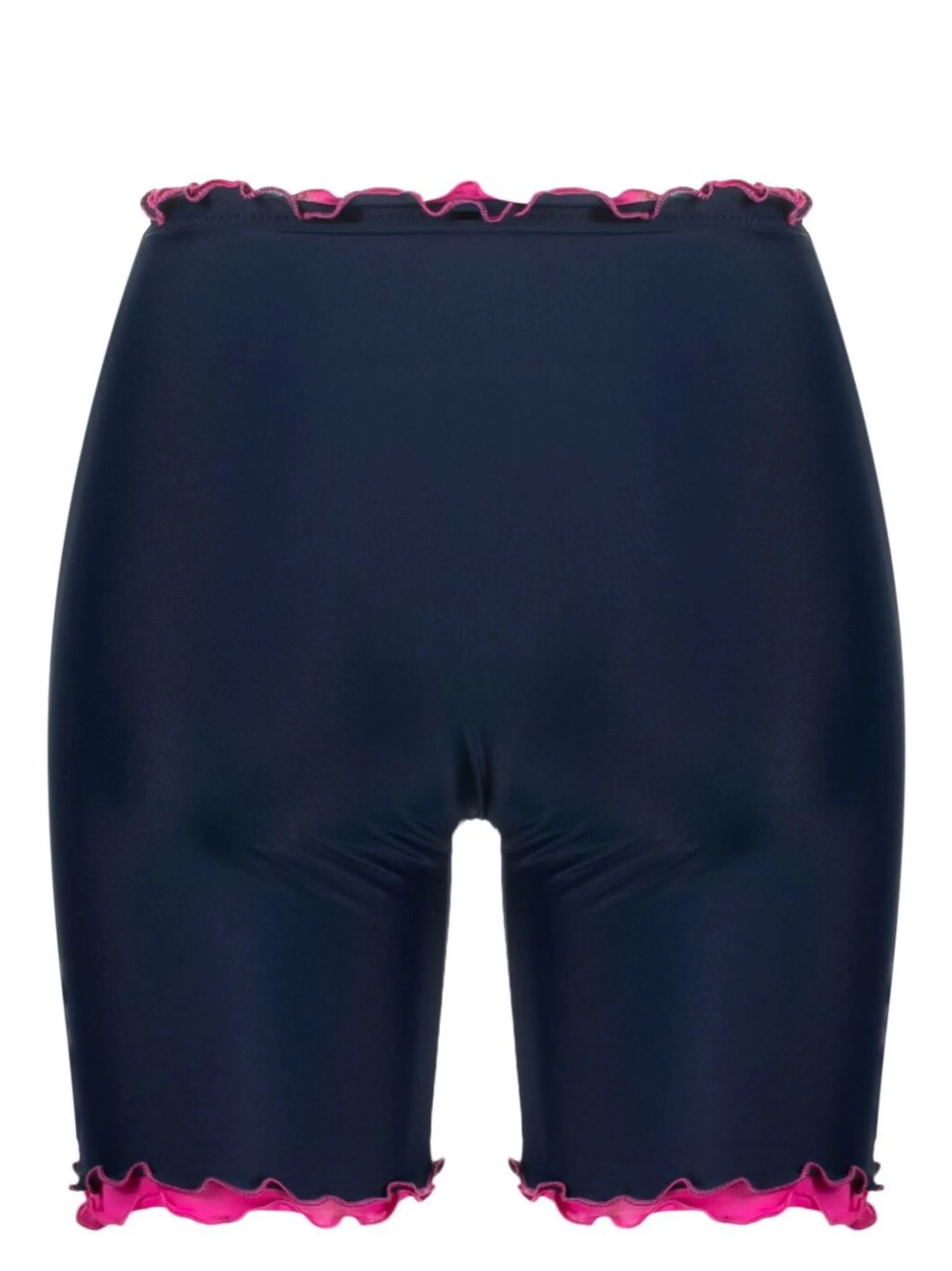 ruffled-trim seamless swim shorts