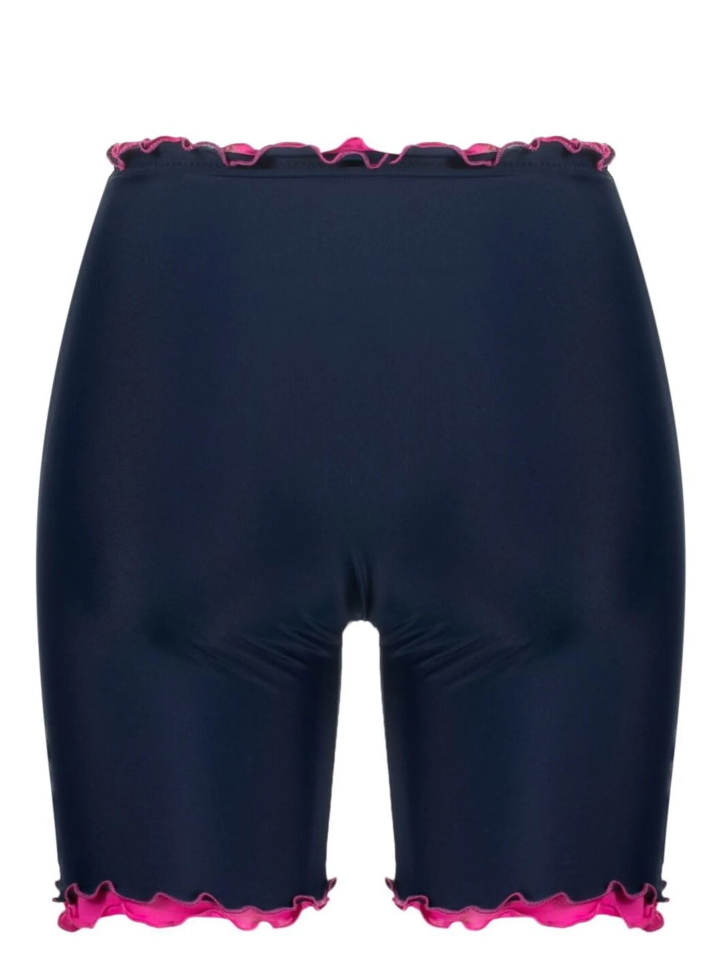ruffled-trim seamless swim shorts