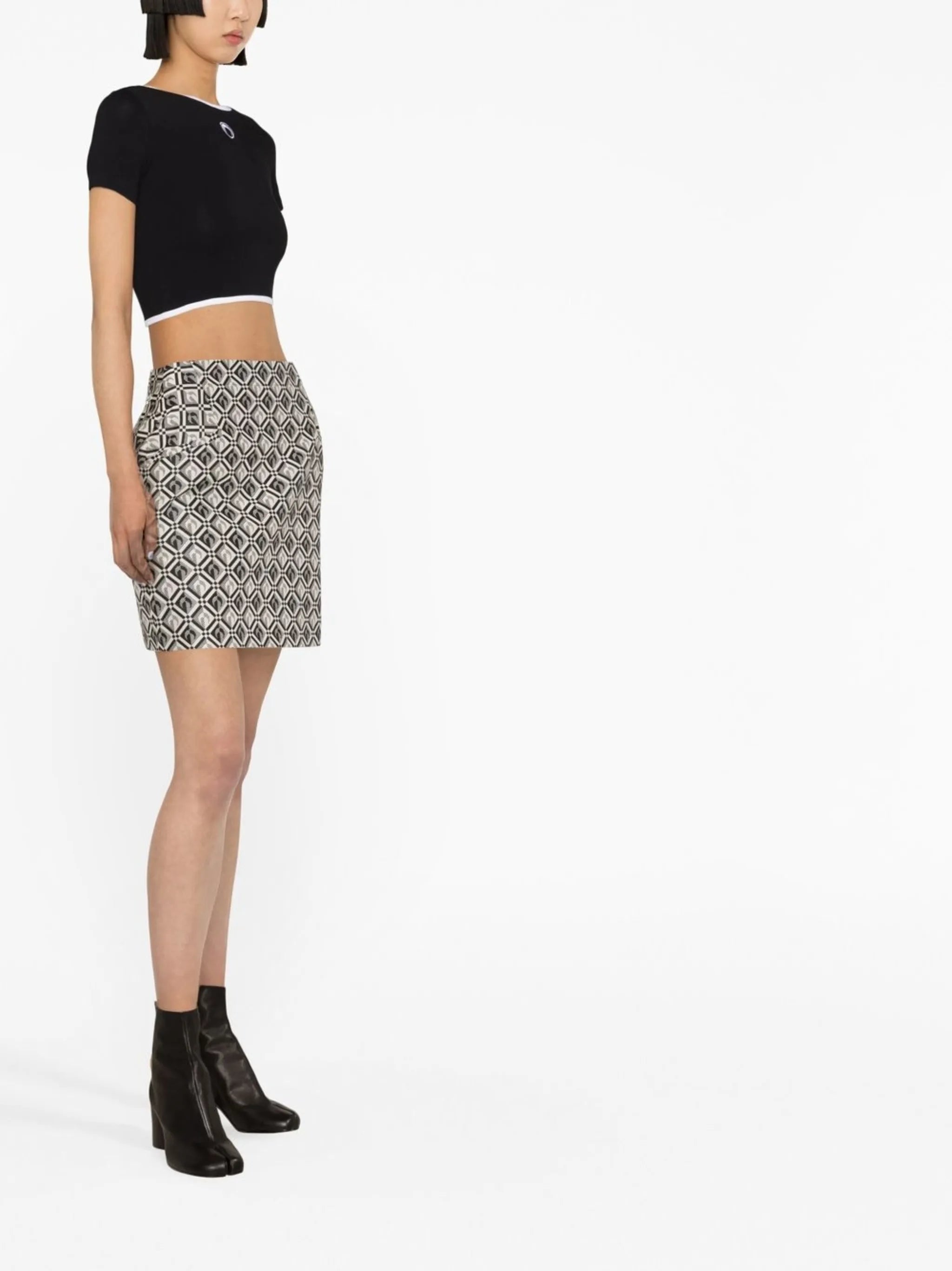 Moon Diamant jacquard miniskirt