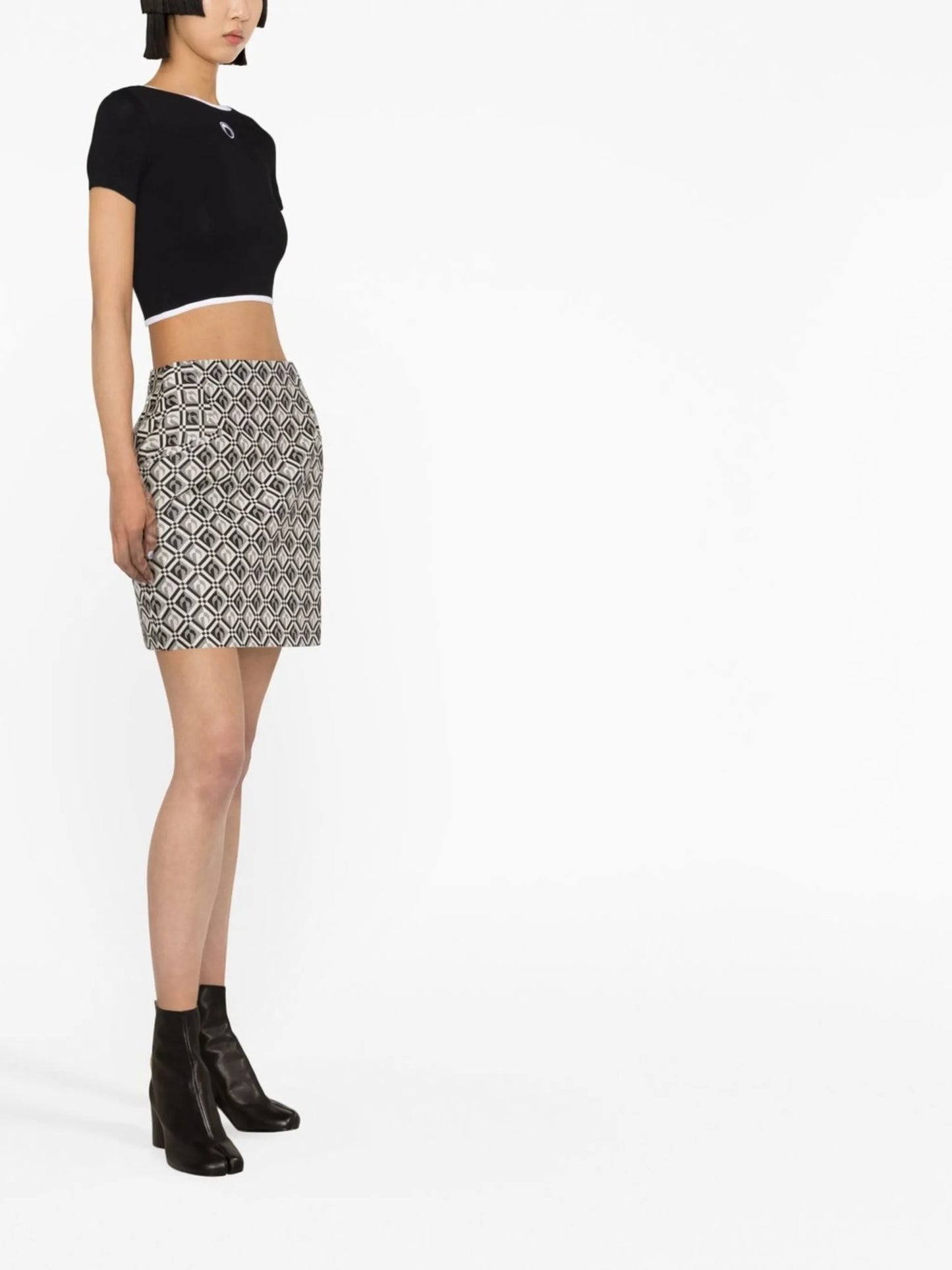 Moon Diamant jacquard miniskirt