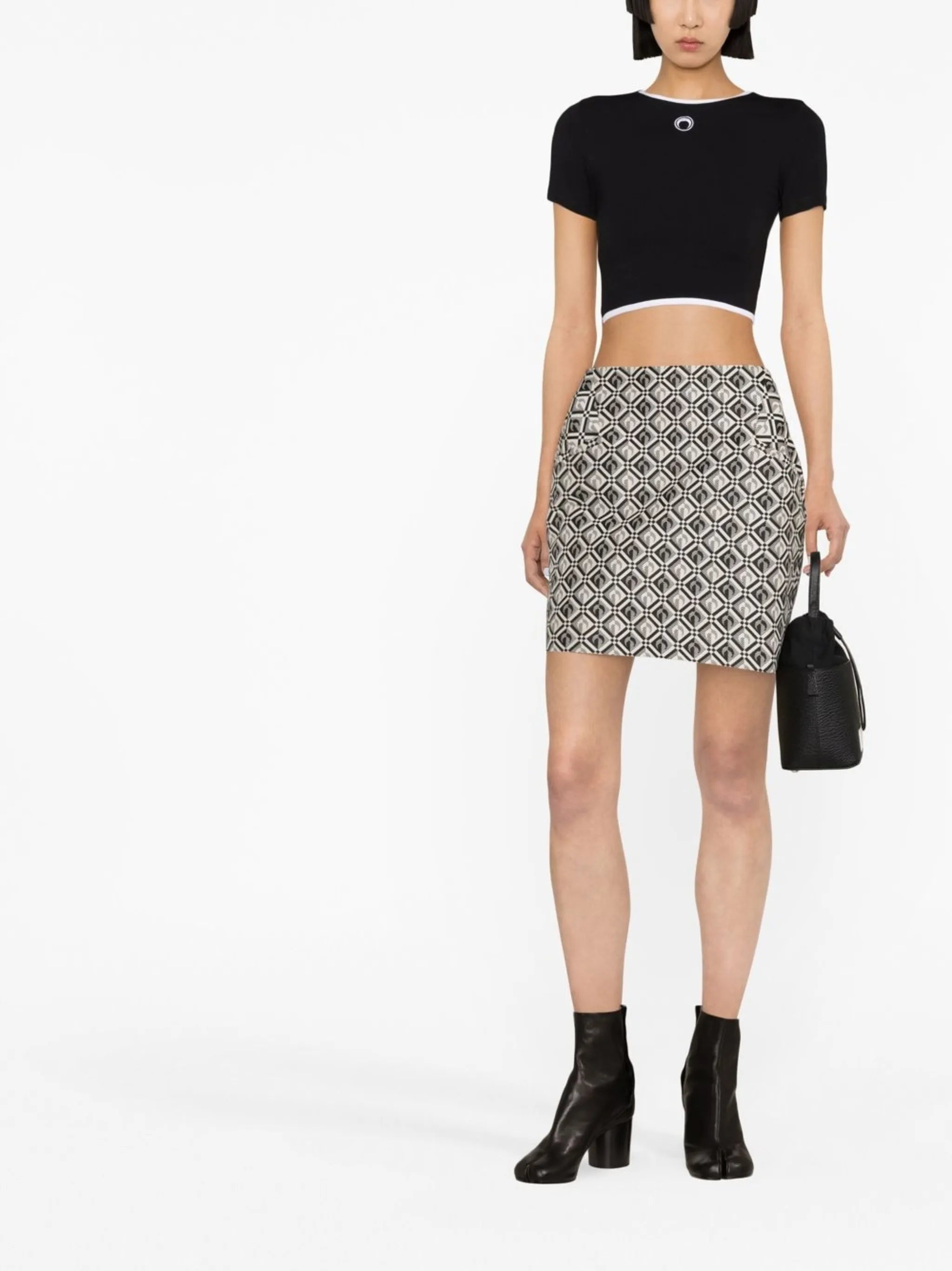 Moon Diamant jacquard miniskirt