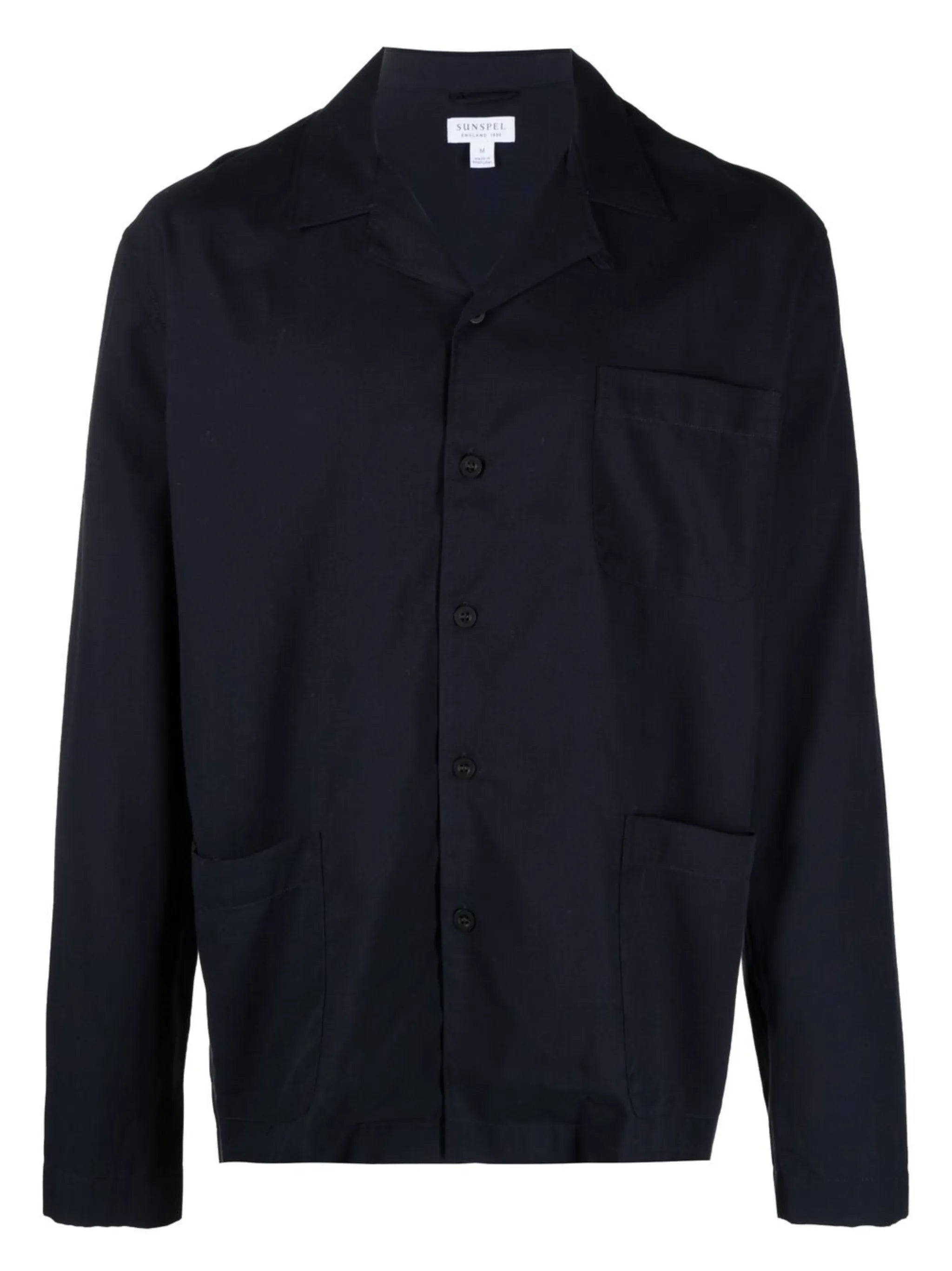 camp-collar pajama shirt