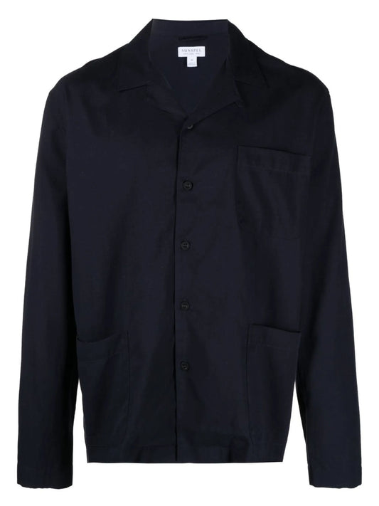 camp-collar pajama shirt