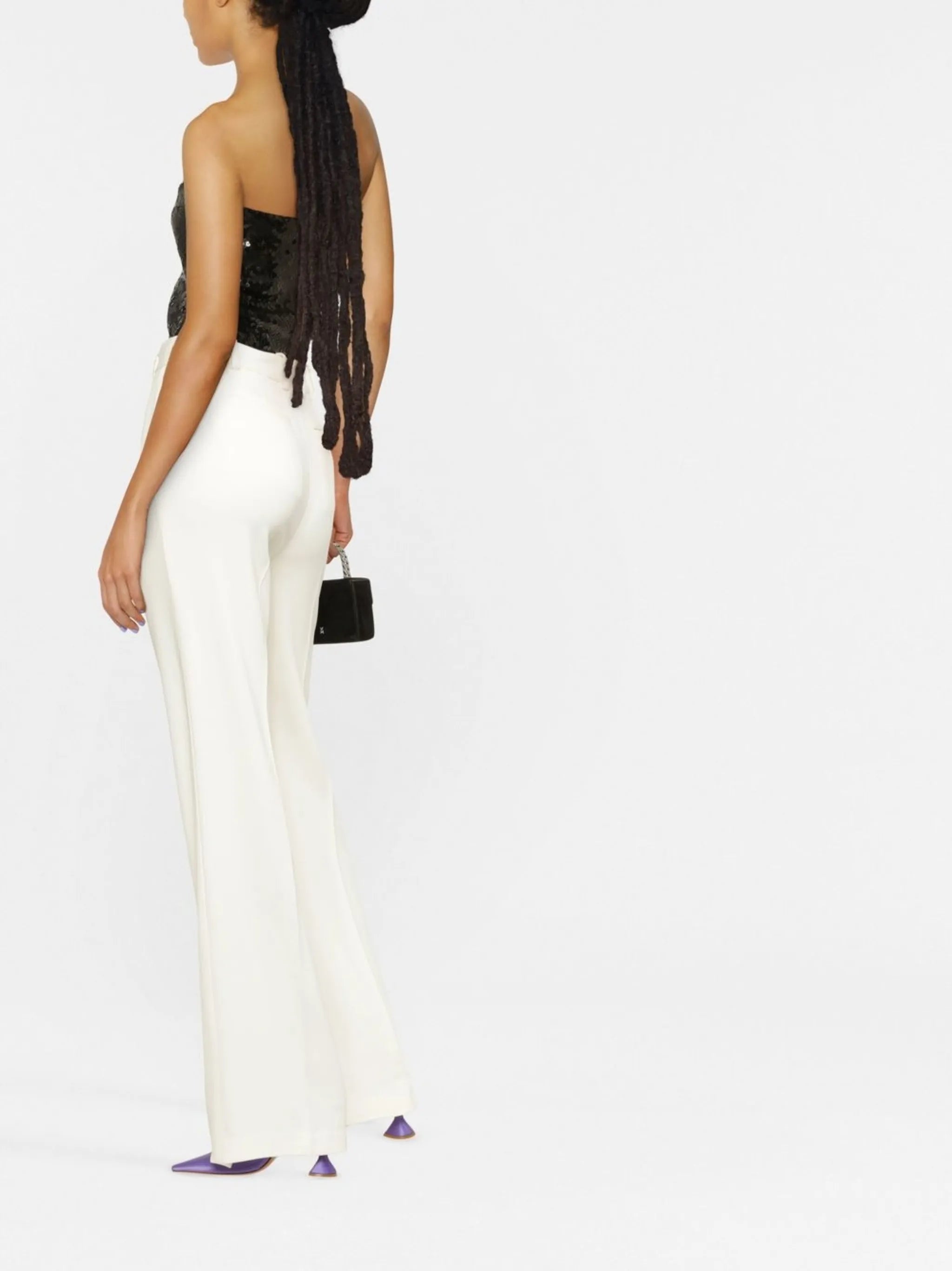 strapless sequin-embellished top