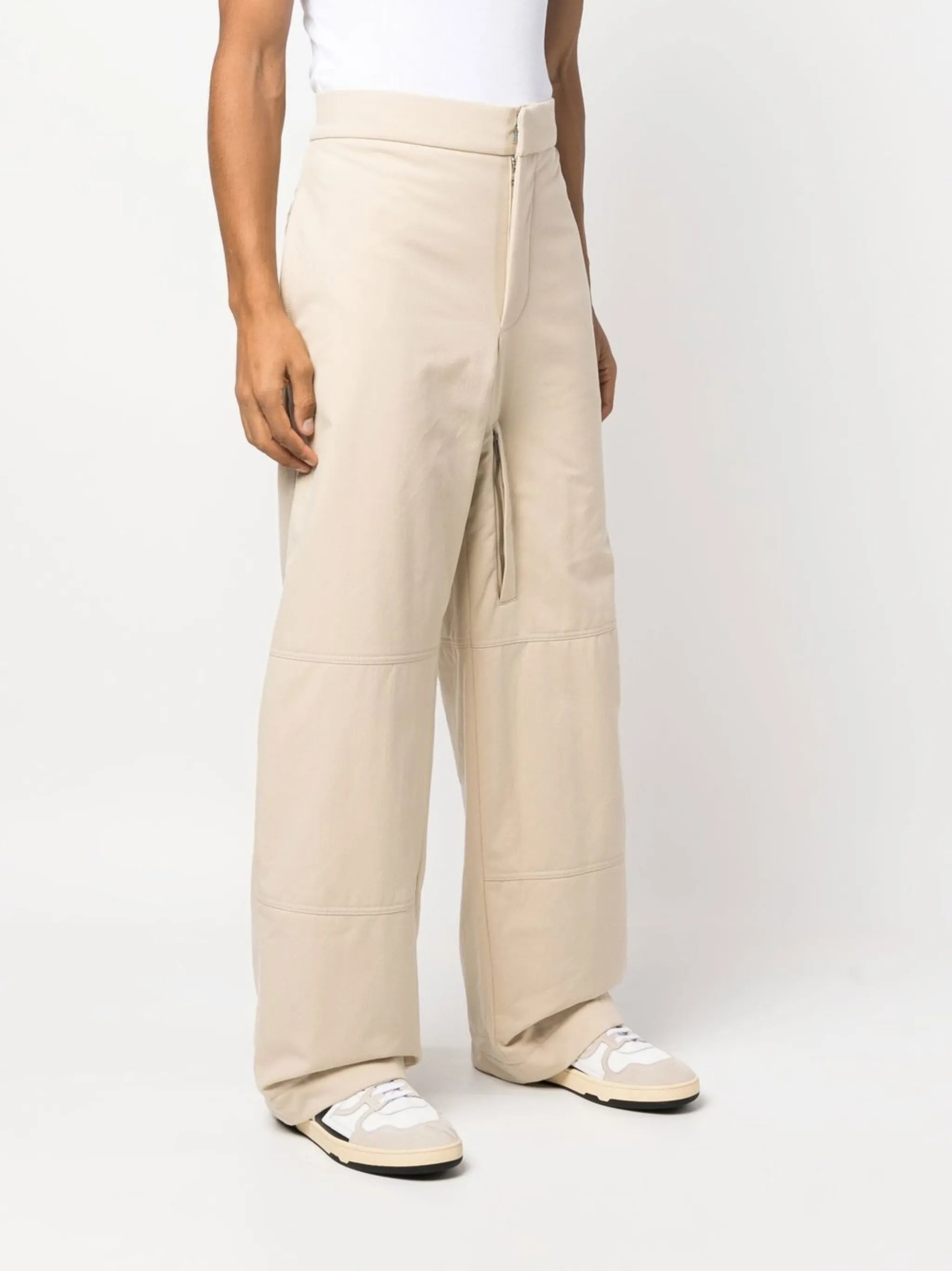 high-waist wide-leg trousers