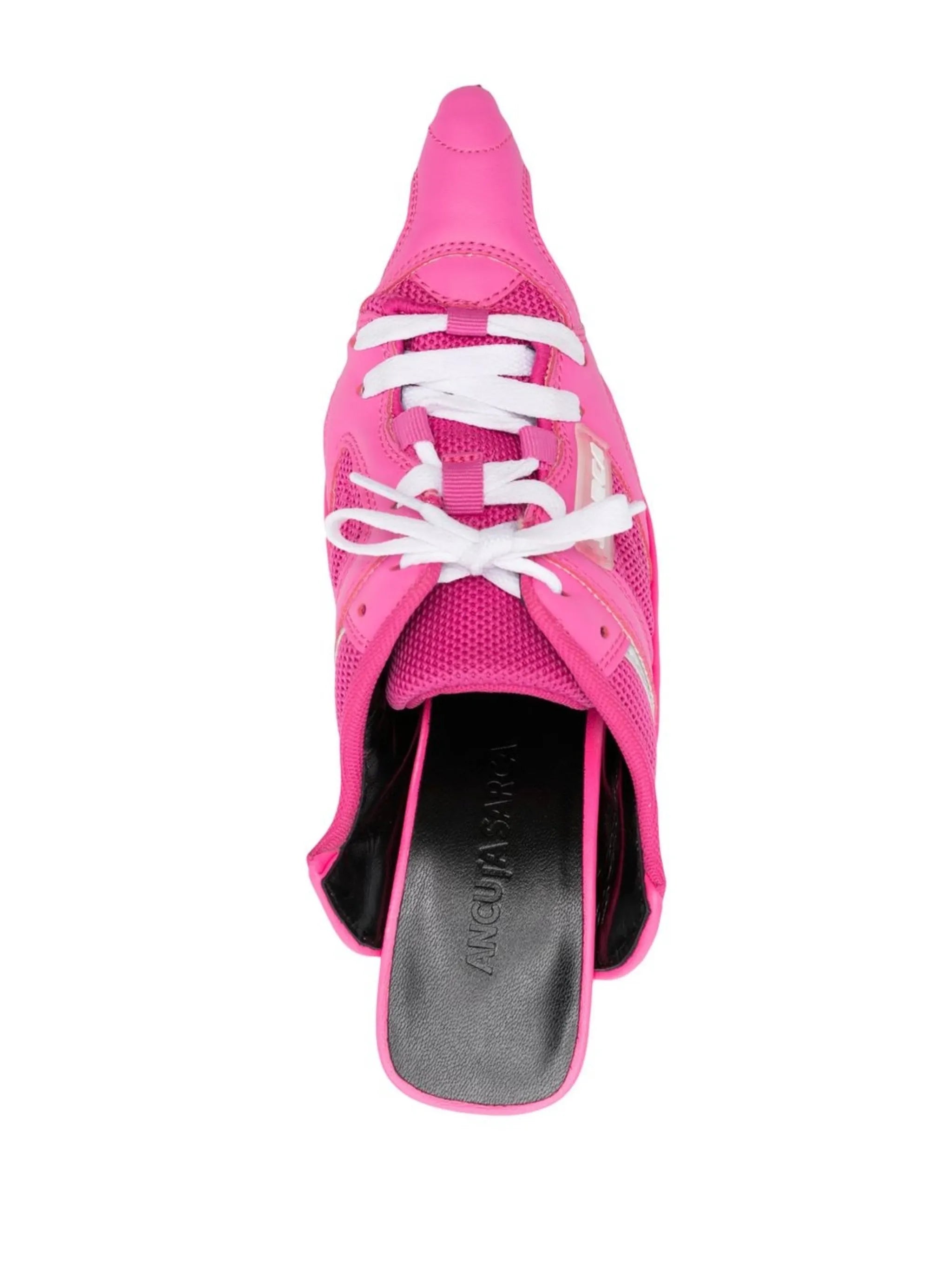 100mm lace-up pointed mules