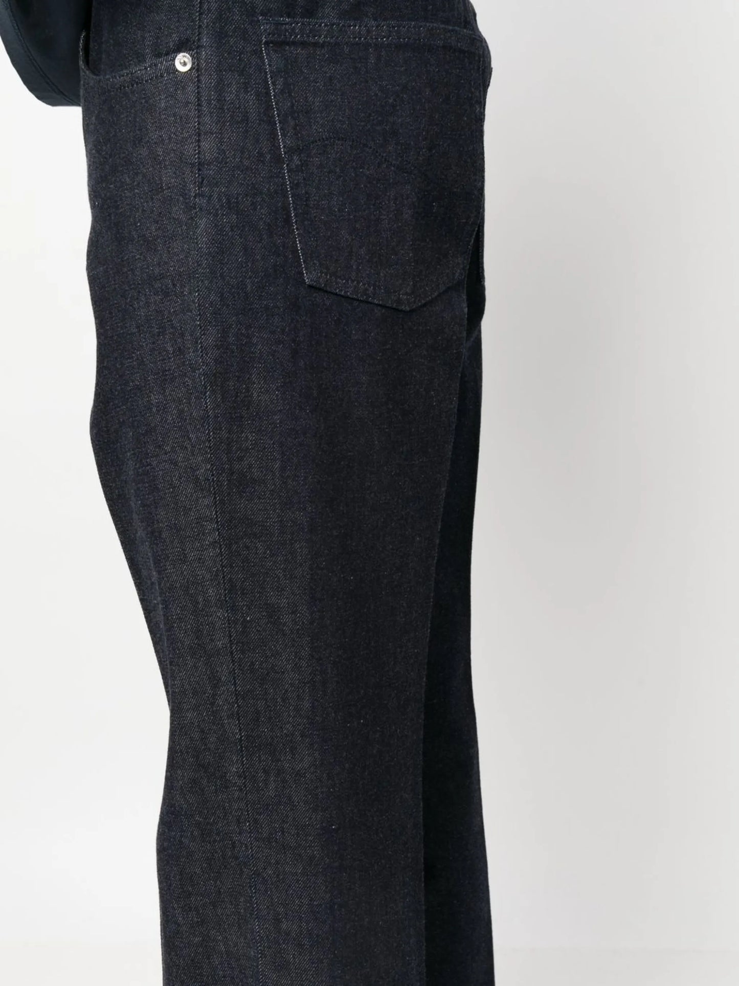 mid-rise straight-leg jeans