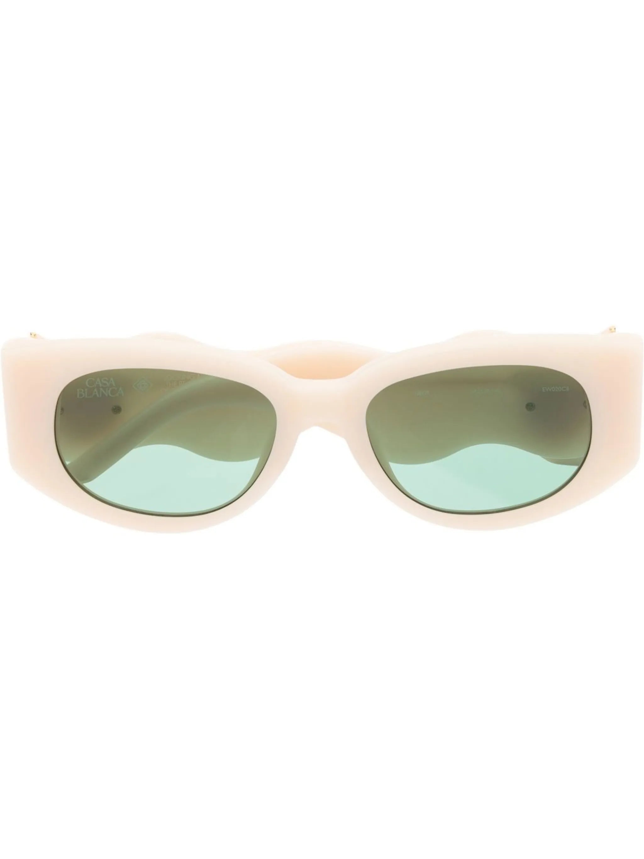 logo-plaque oval sunglasses