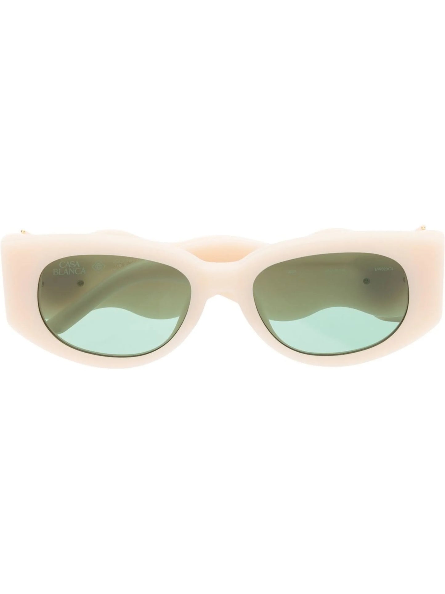 logo-plaque oval sunglasses