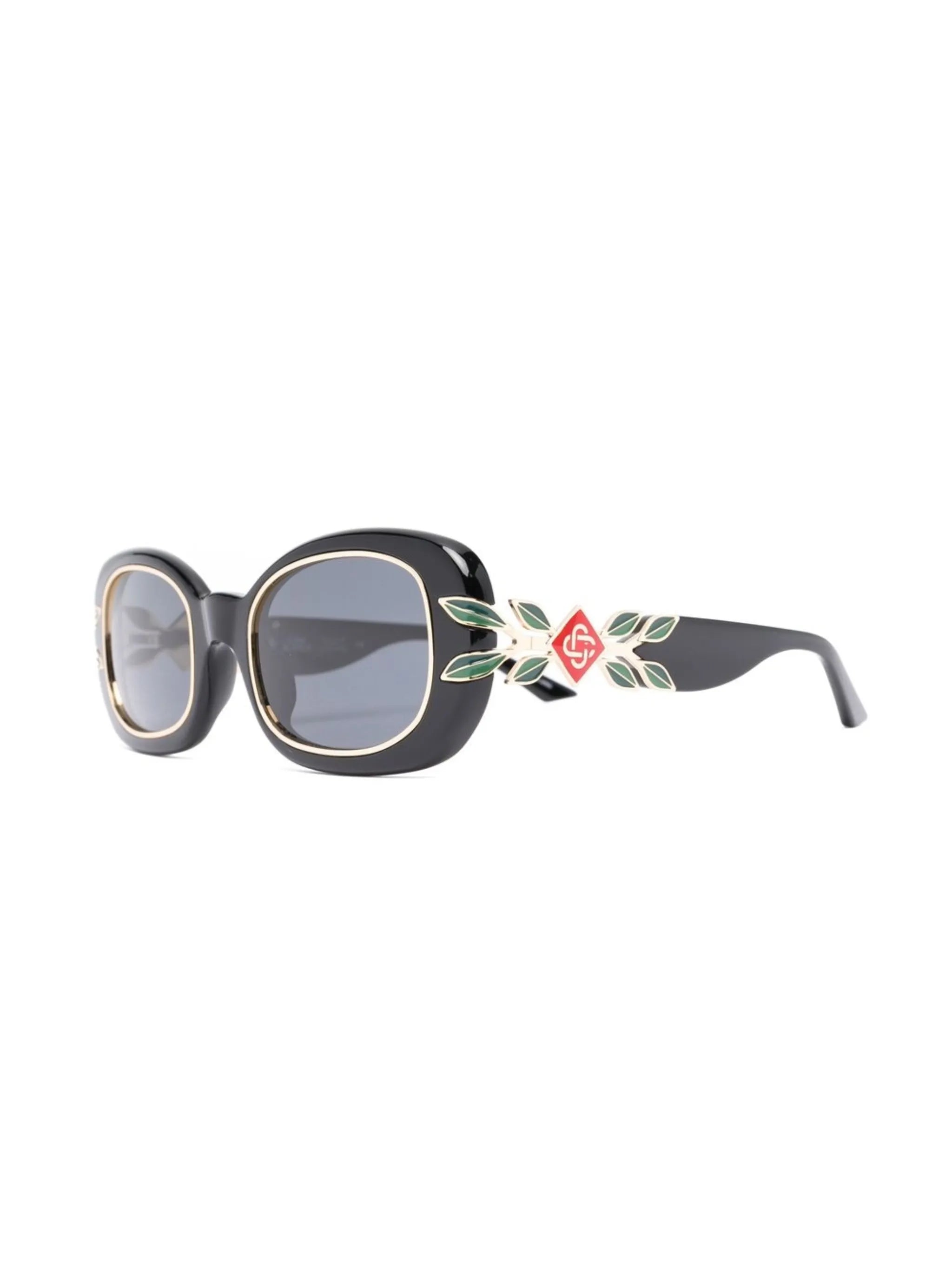 oval-framed sunglases