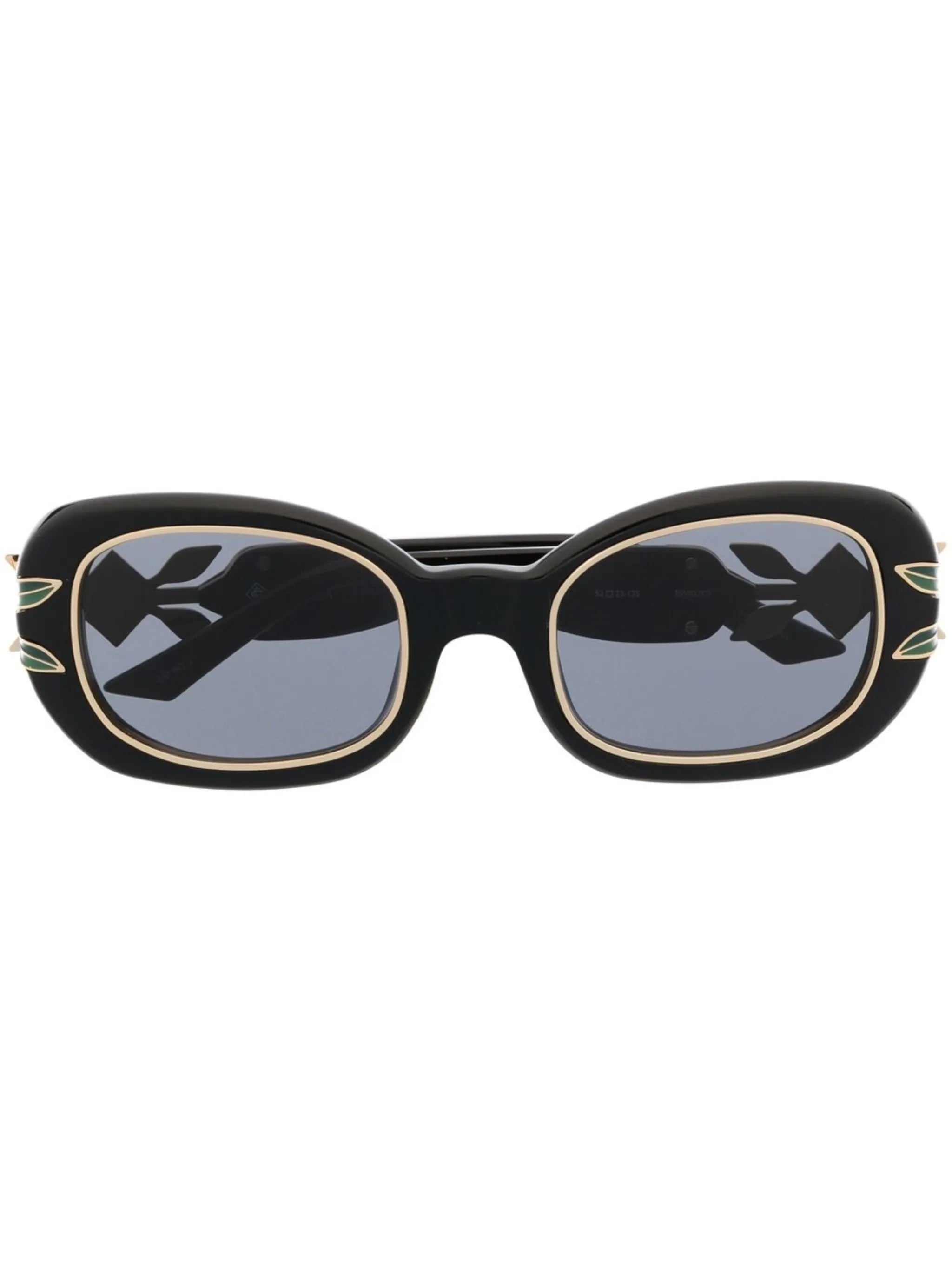 oval-framed sunglases