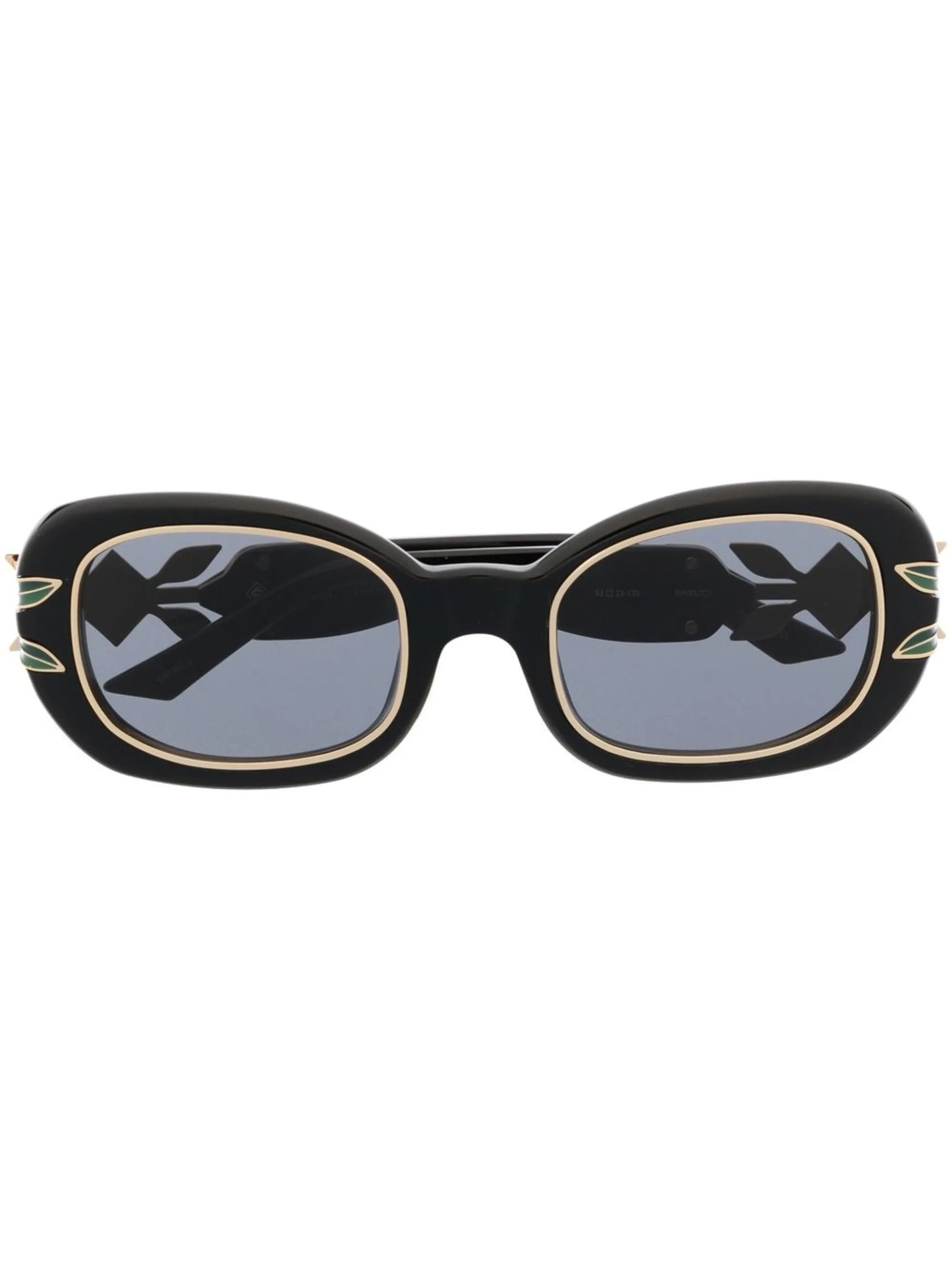 oval-framed sunglases