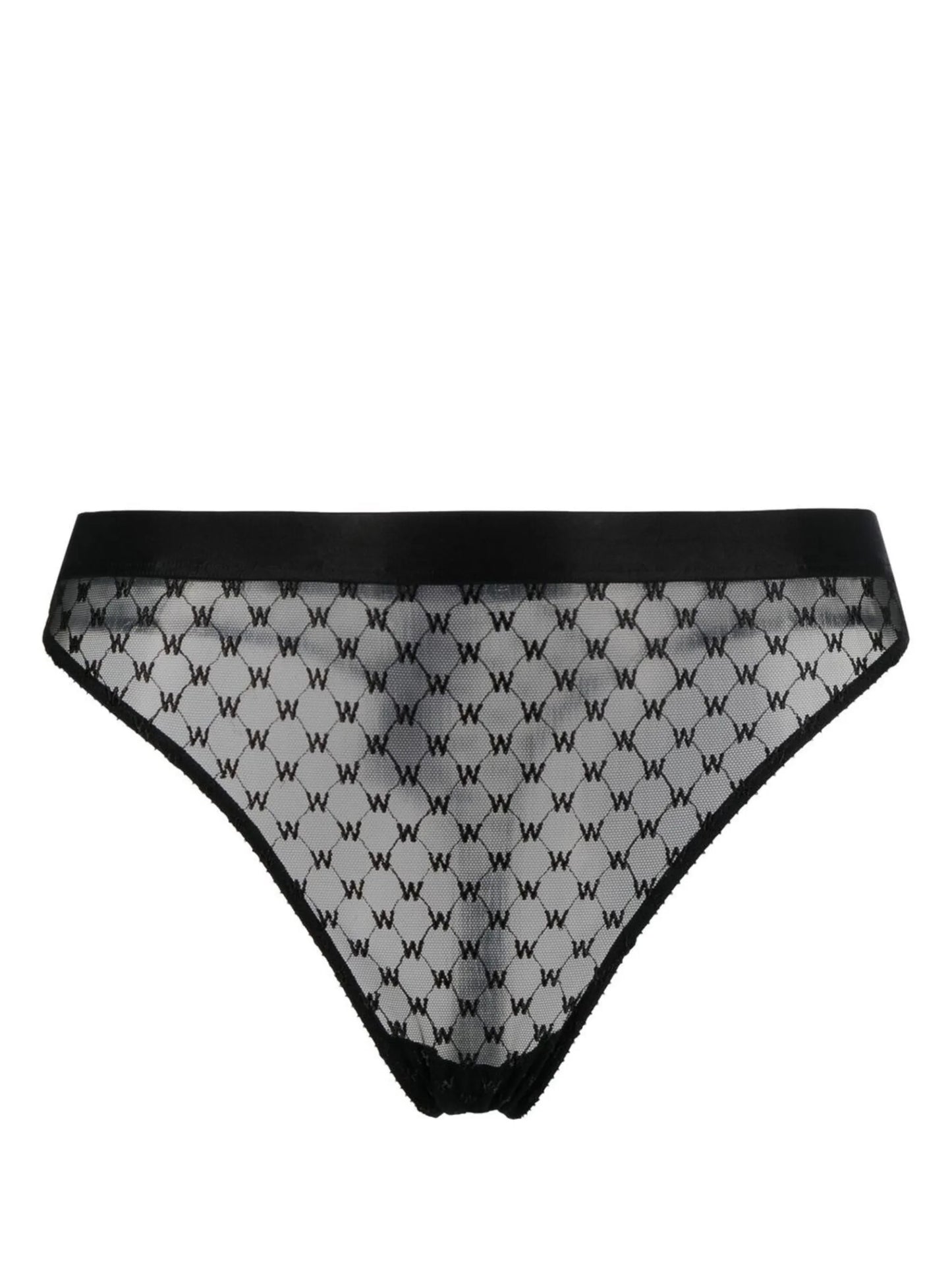 sheer logo-print briefs