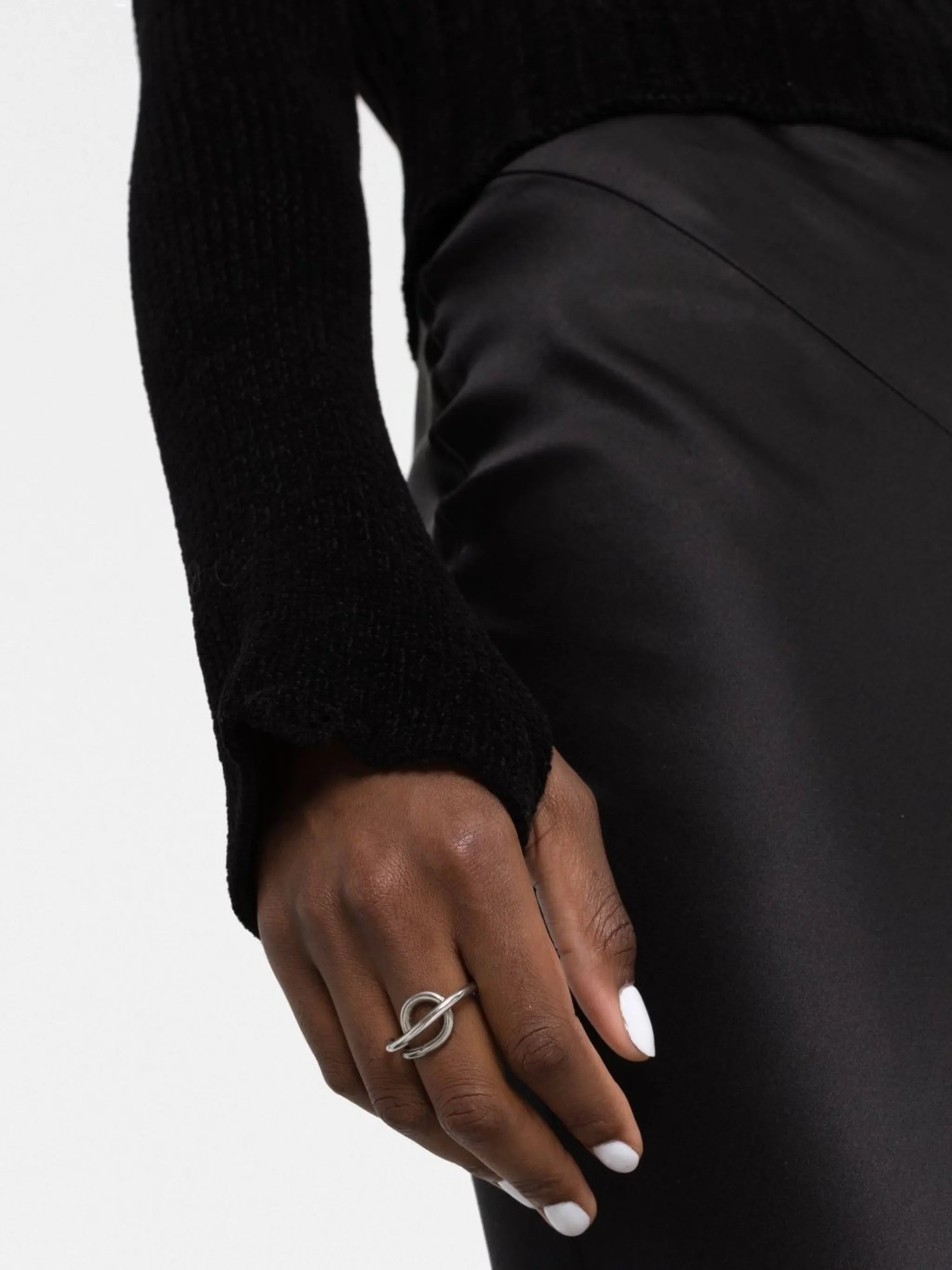 off-shoulder ribbed-knit jumper