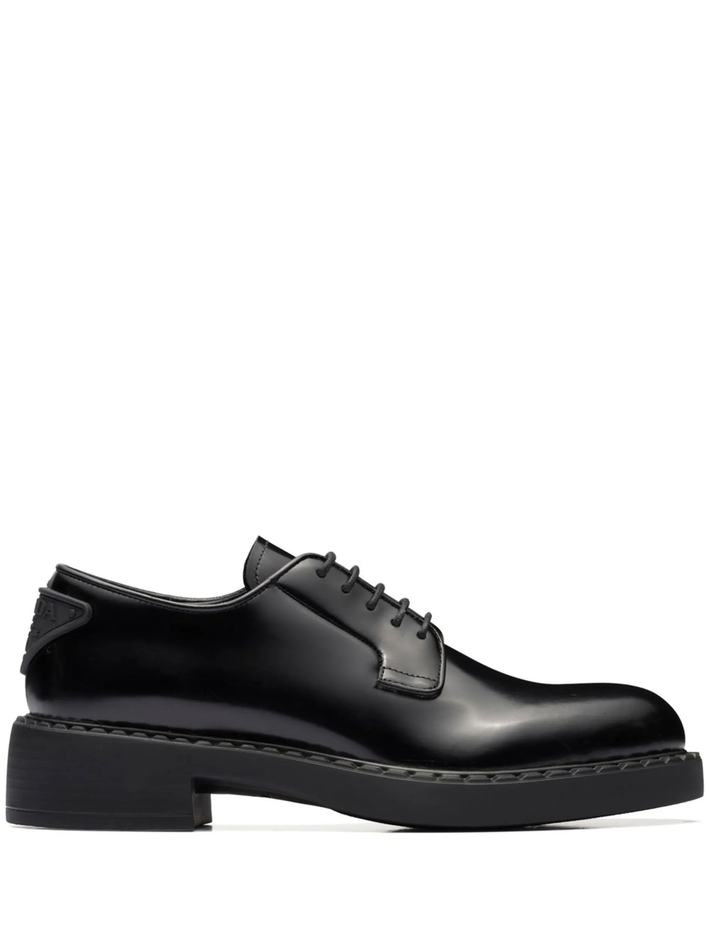 polished-finish lace-up shoes