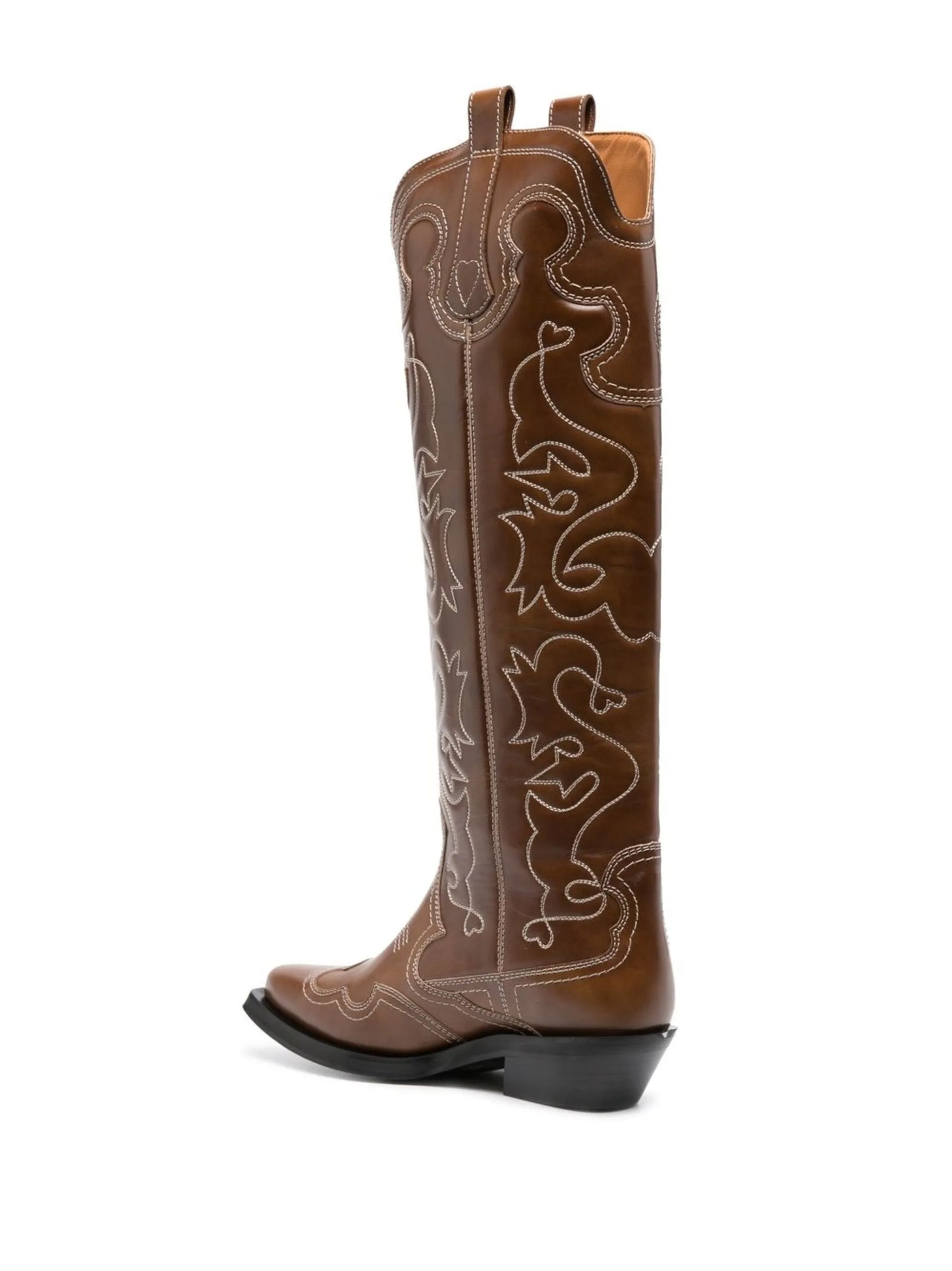 embroidered 40mm knee-high boots