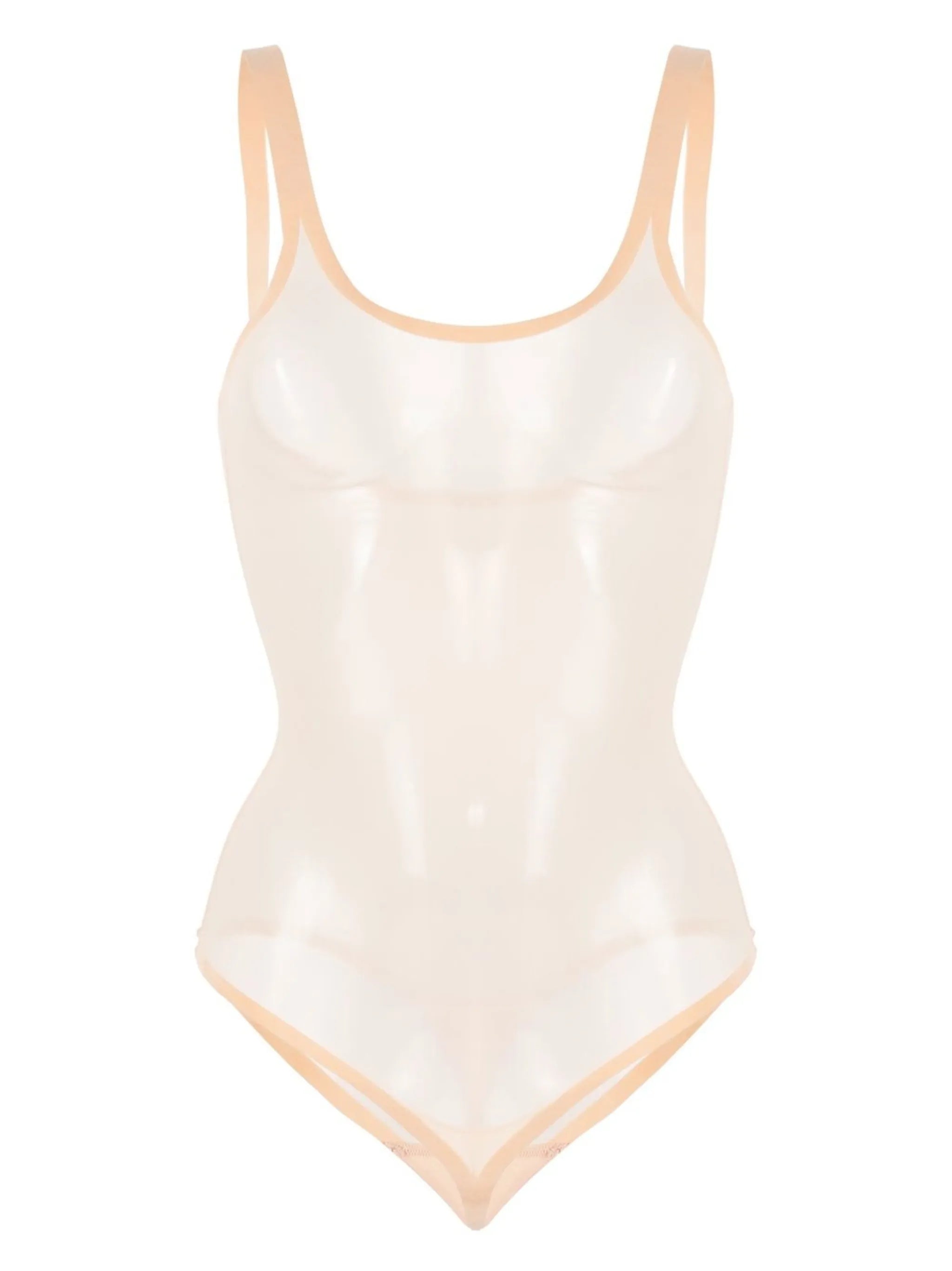 semi-sheer tulle bodysuit