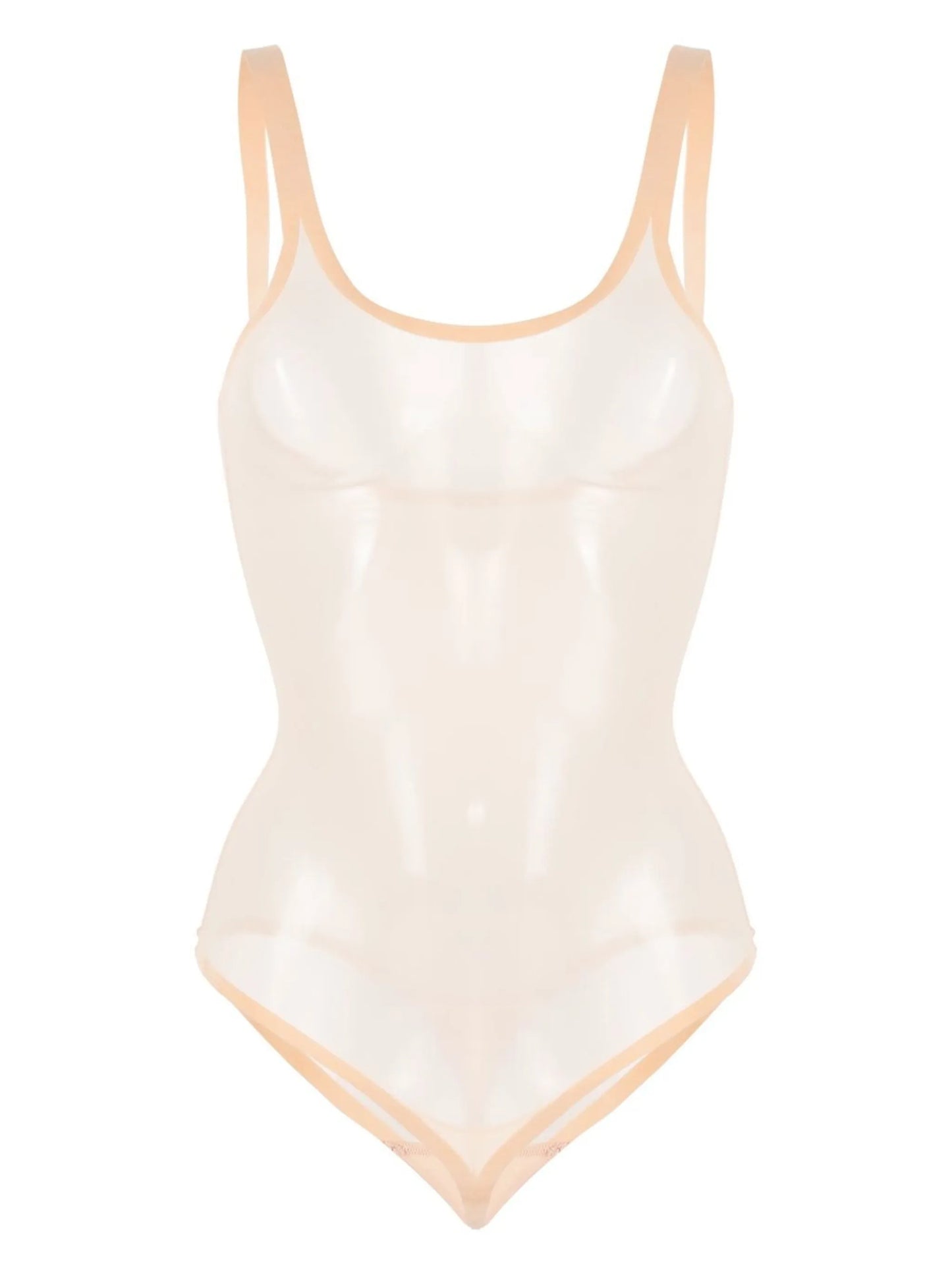 semi-sheer tulle bodysuit