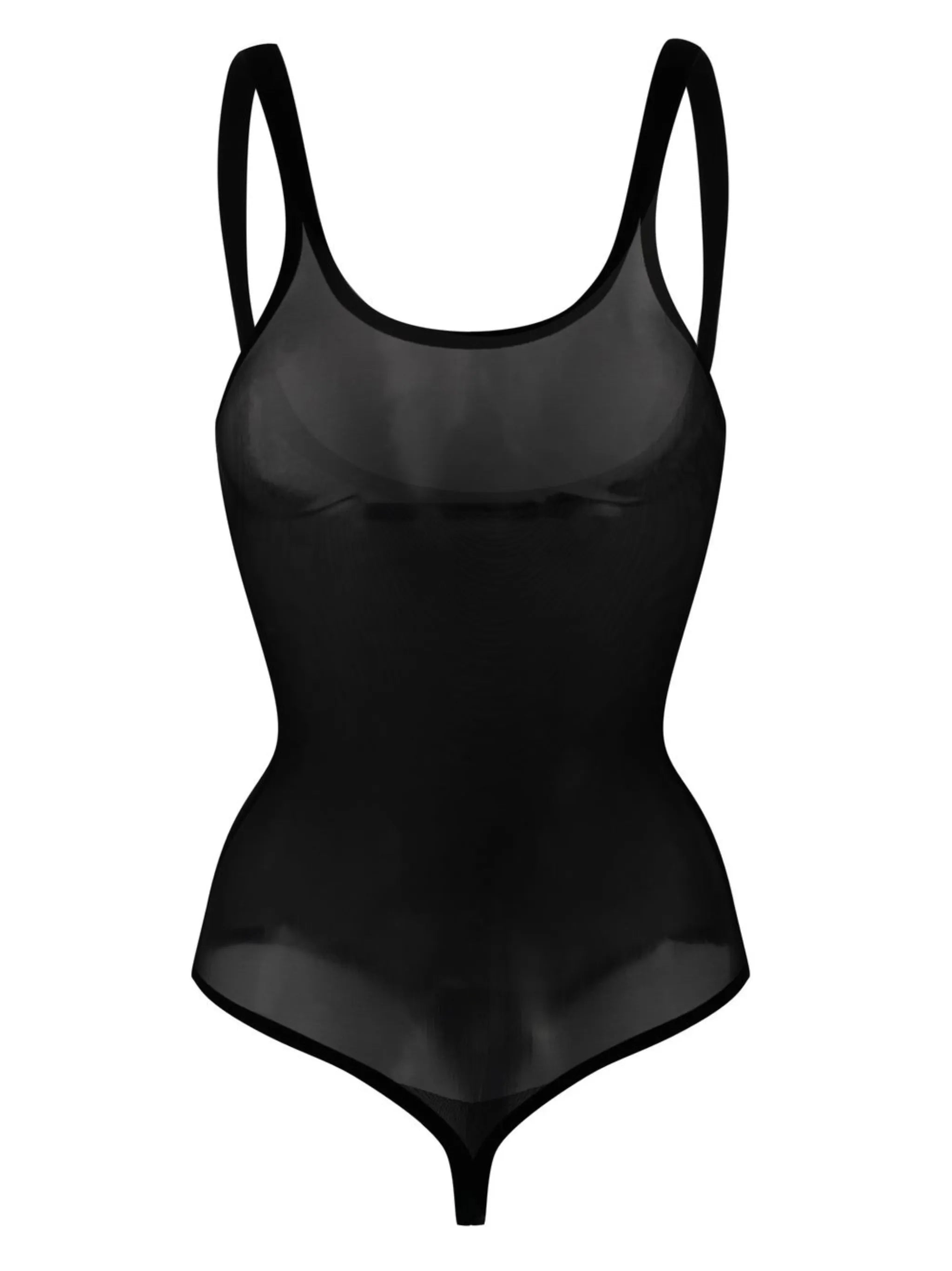 semi-sheer tulle bodysuit