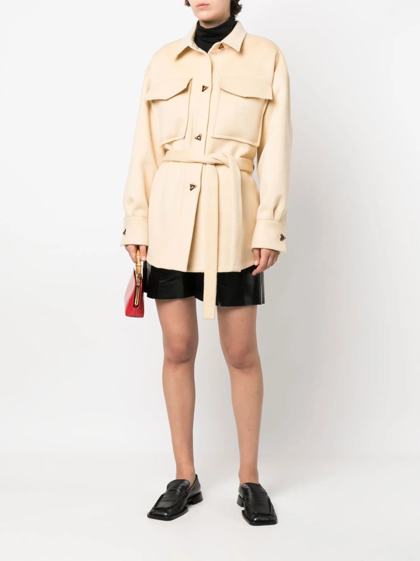 single-breasted wool jacket