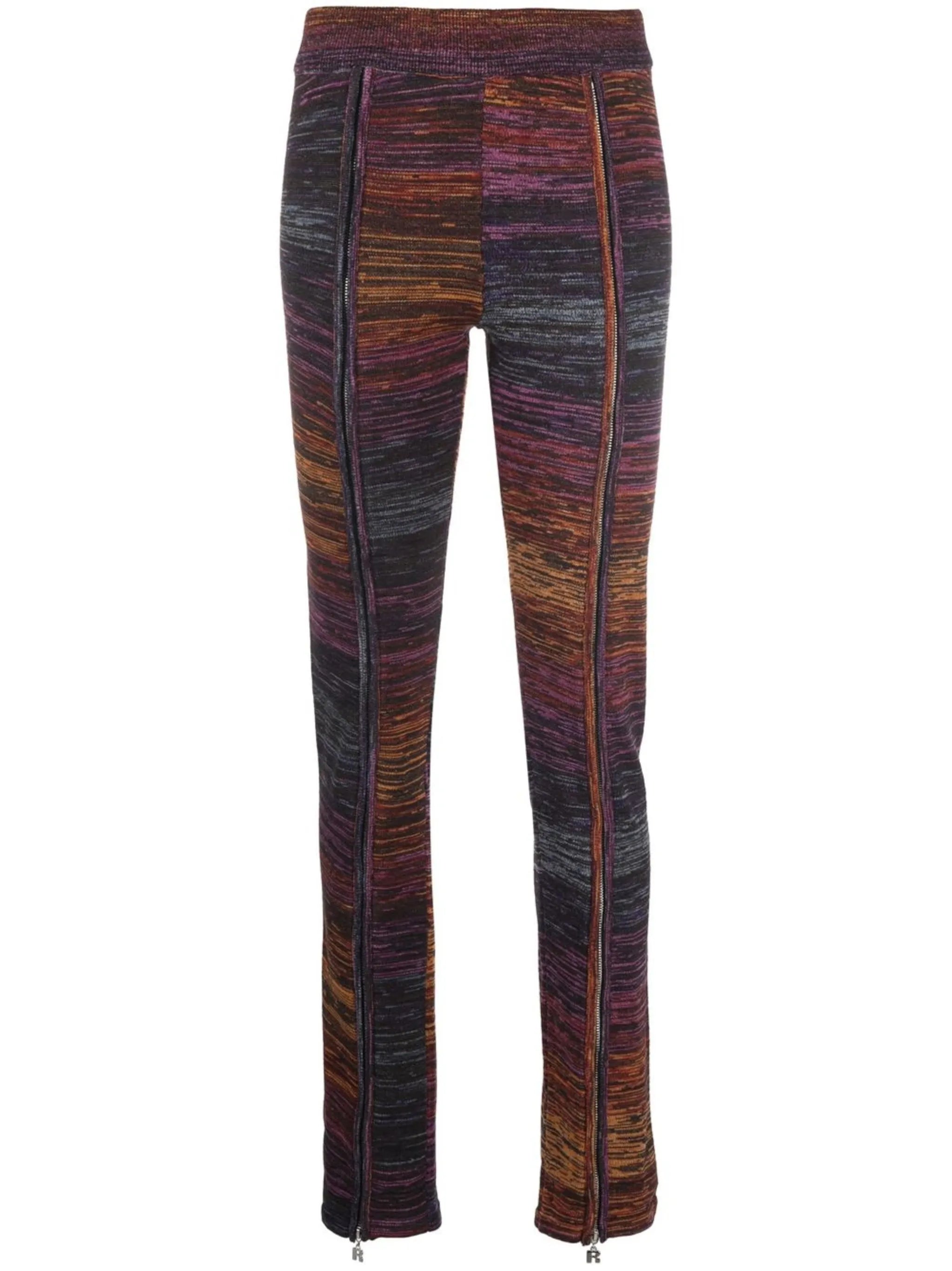 Space dyed knit trousers