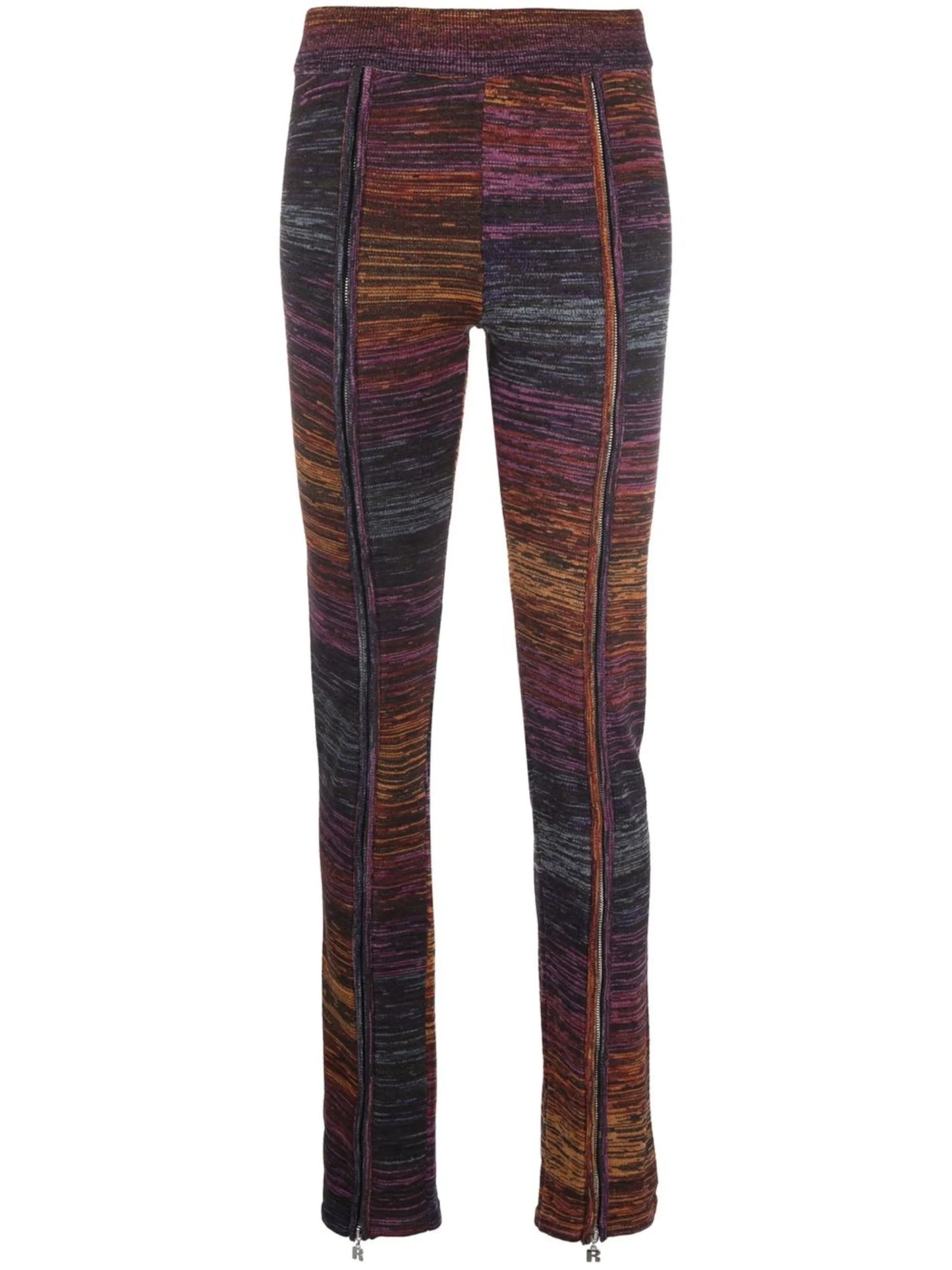 Space dyed knit trousers