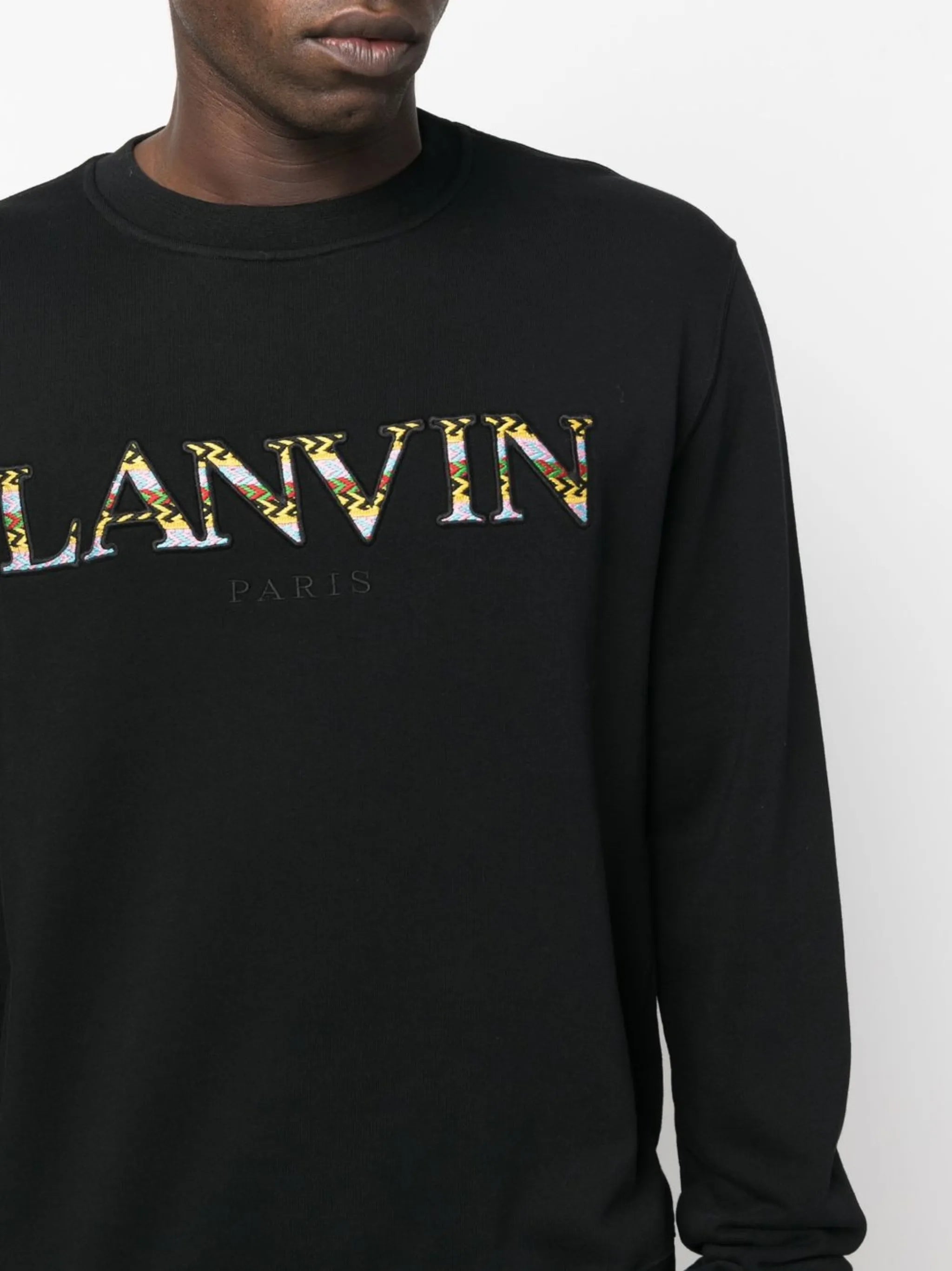 embroidered-logo sweatshirt
