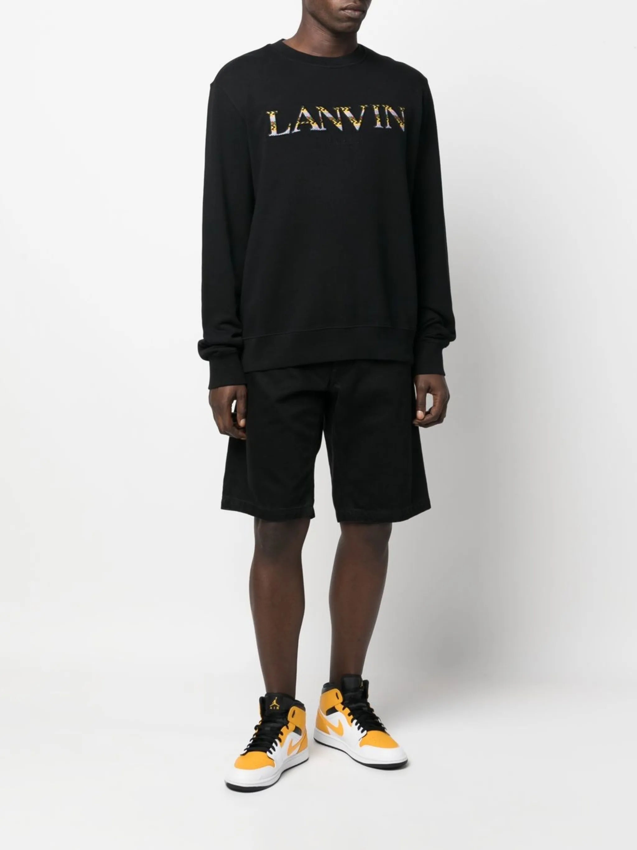 embroidered-logo sweatshirt