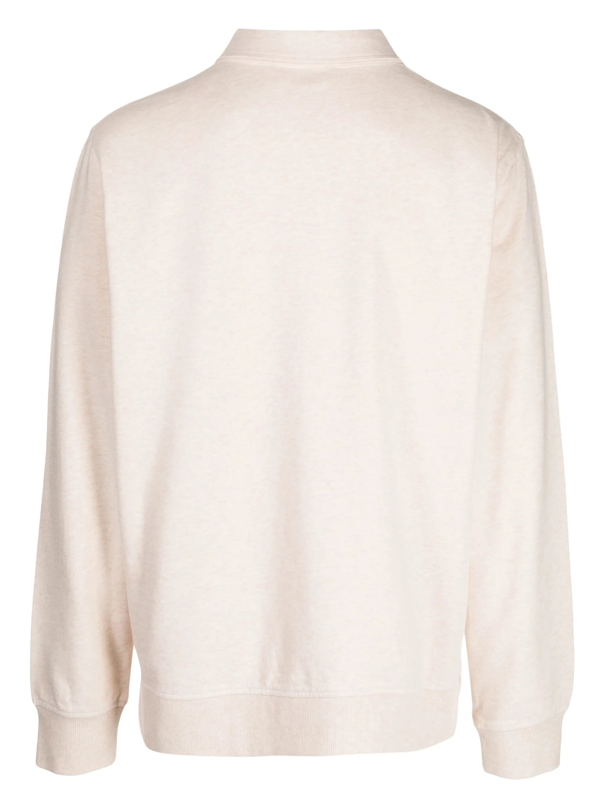 Sugden half-zip fastening polo jumper