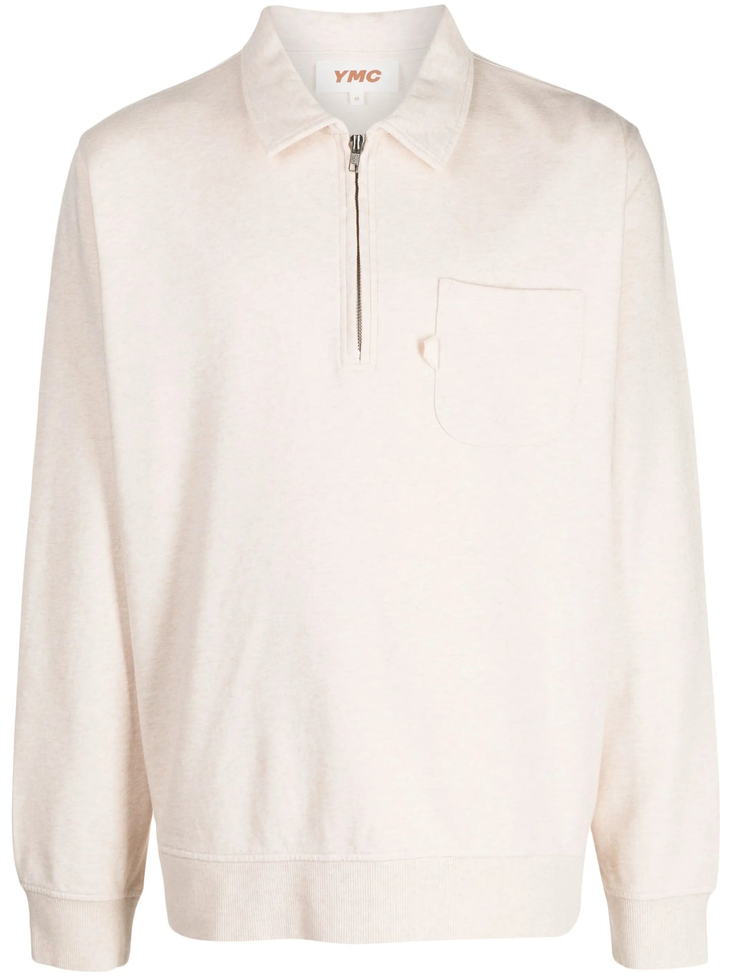 Sugden half-zip fastening polo jumper