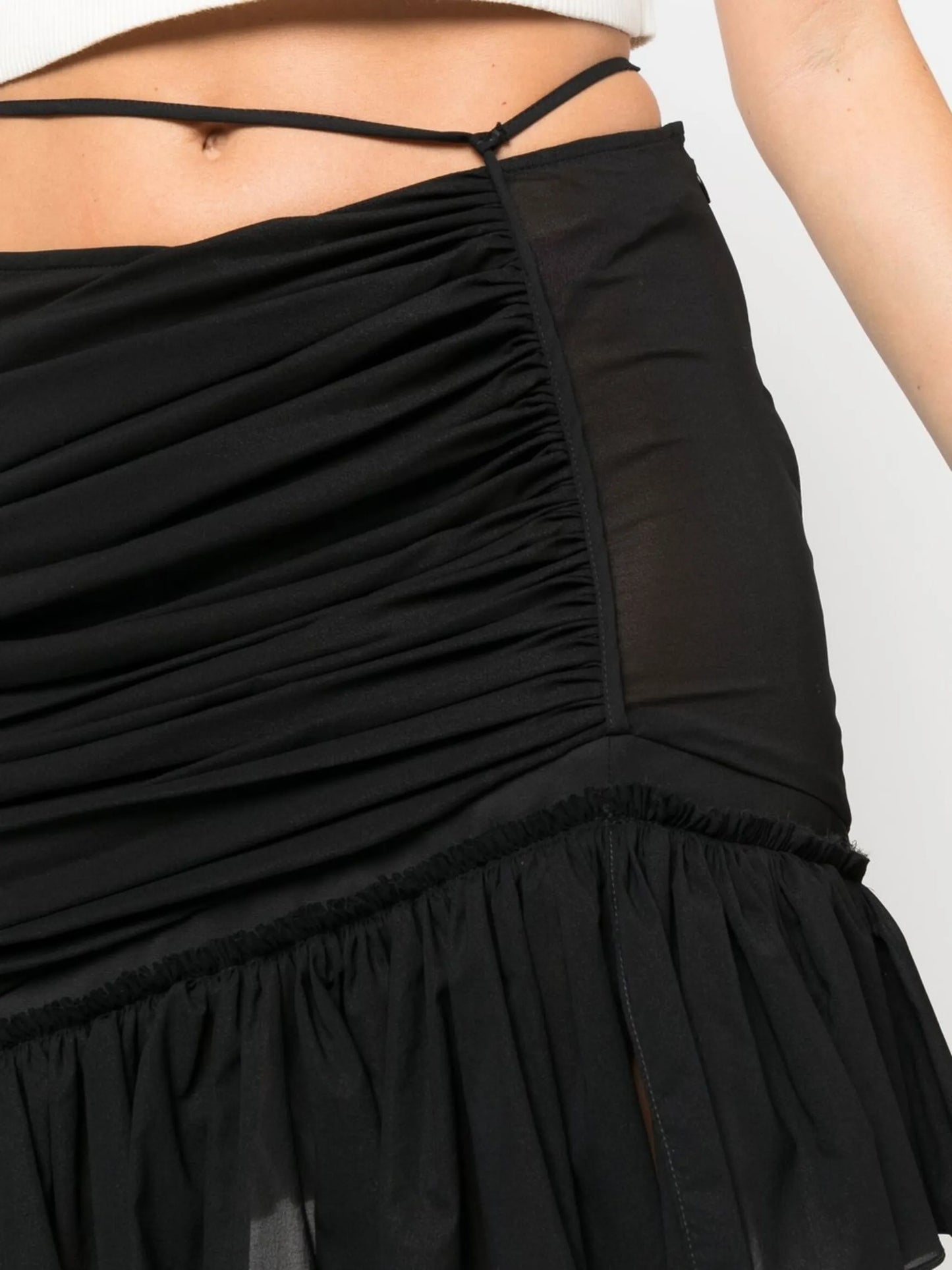 ruched-detail mini skirt