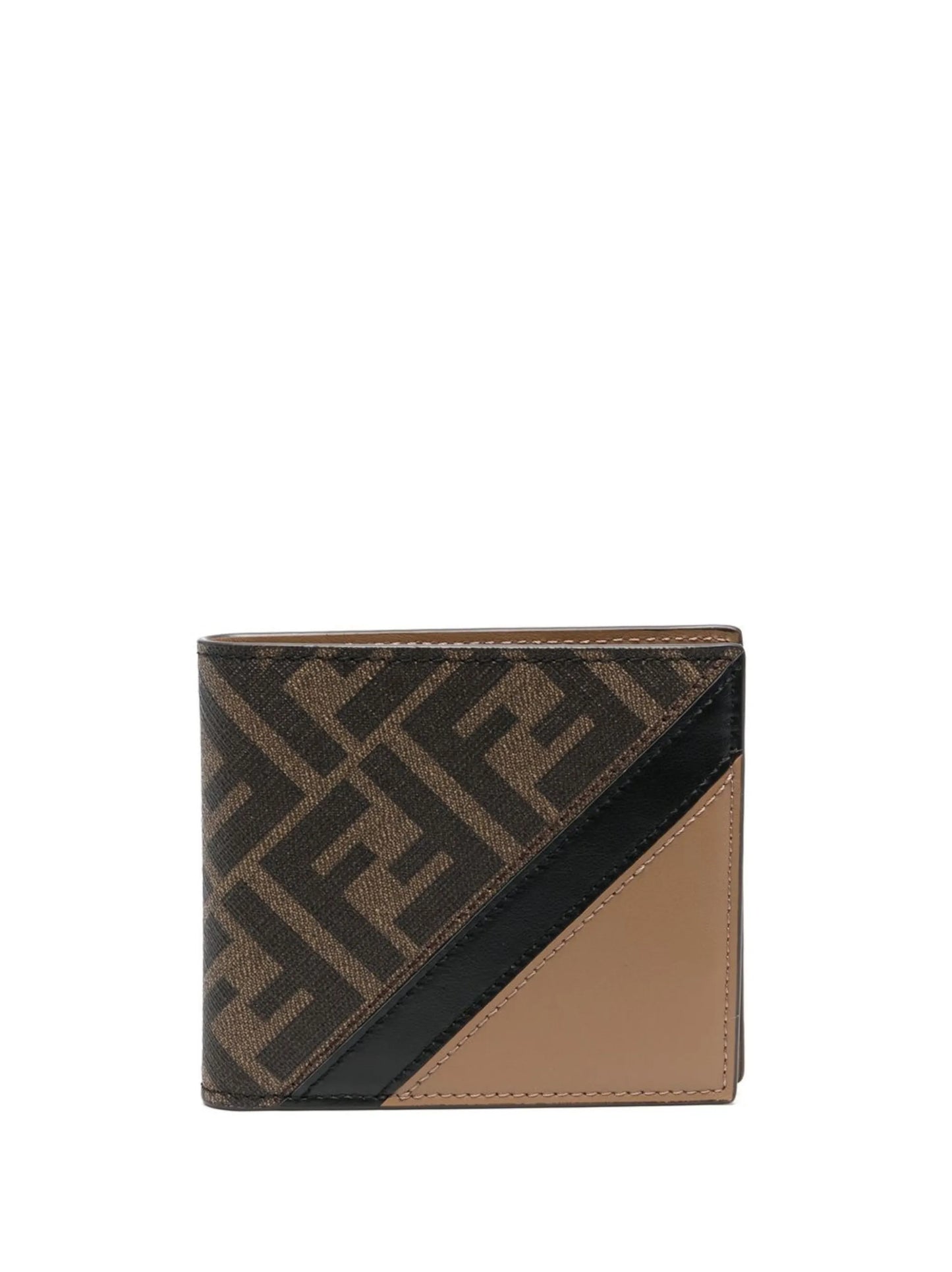 monogram-print bi-fold wallet