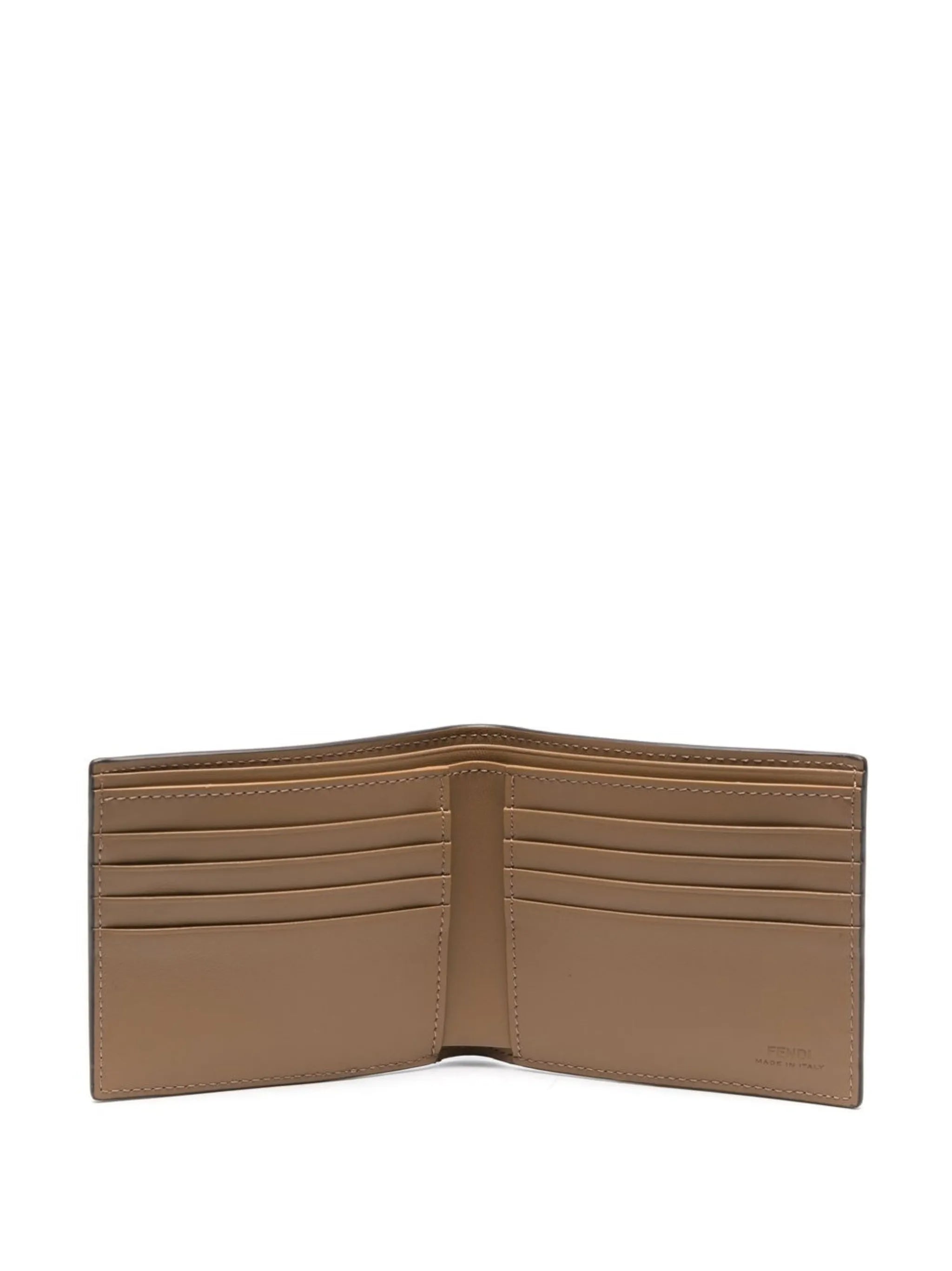 monogram-print bi-fold wallet