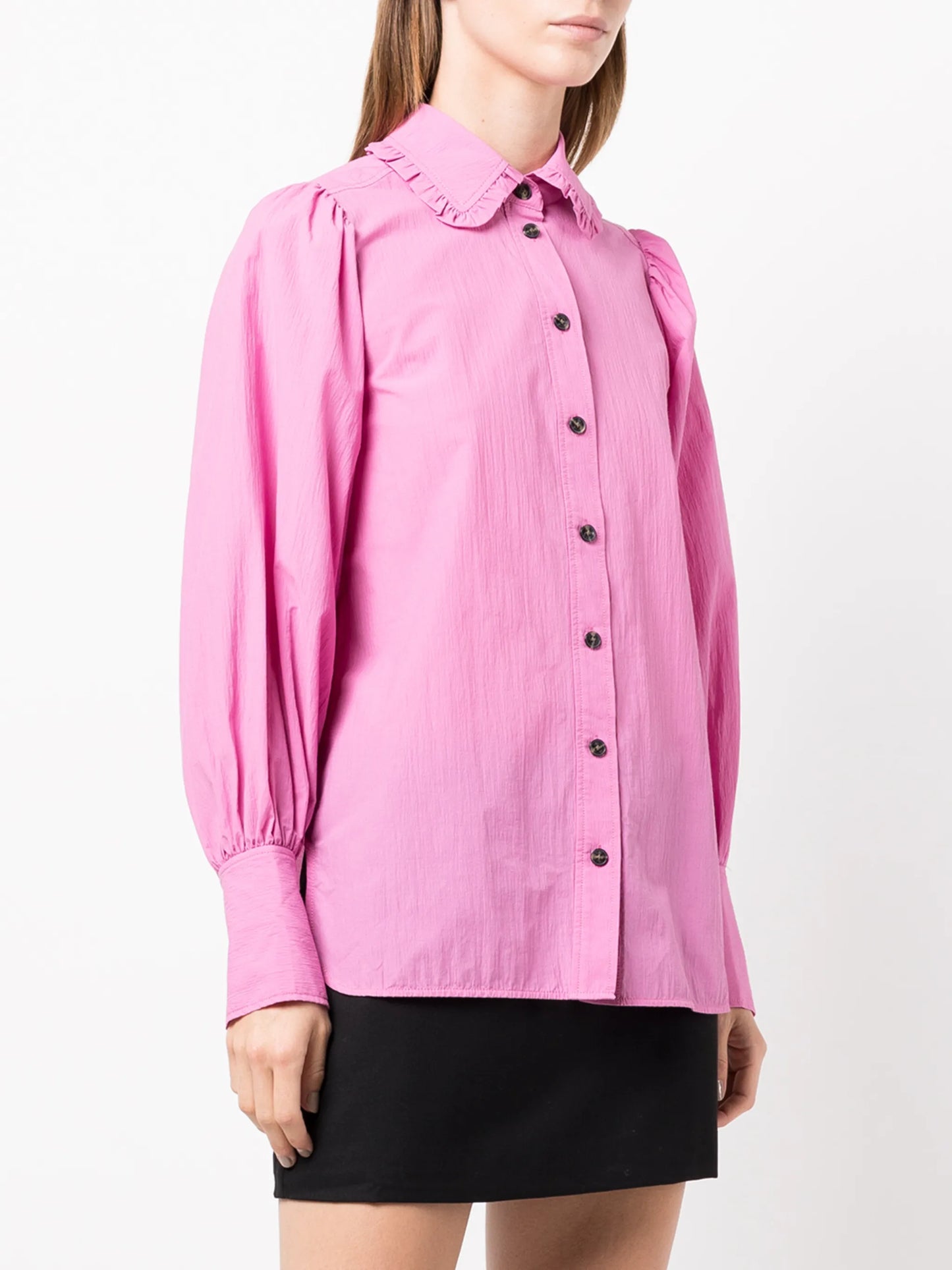 puff-sleeve shirt