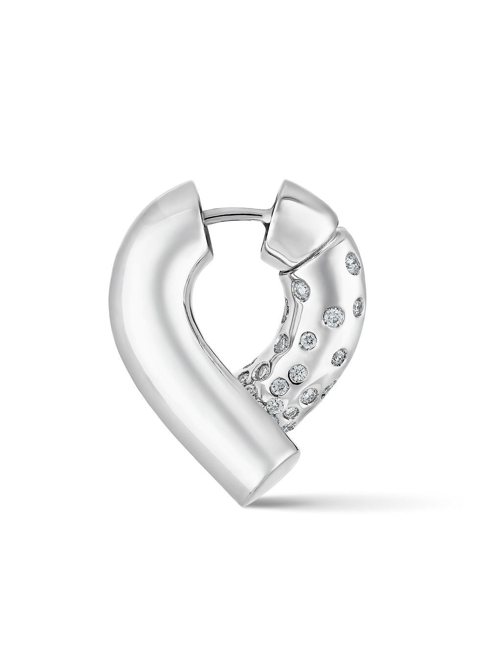 18kt white gold Oera diamond hoop earrings