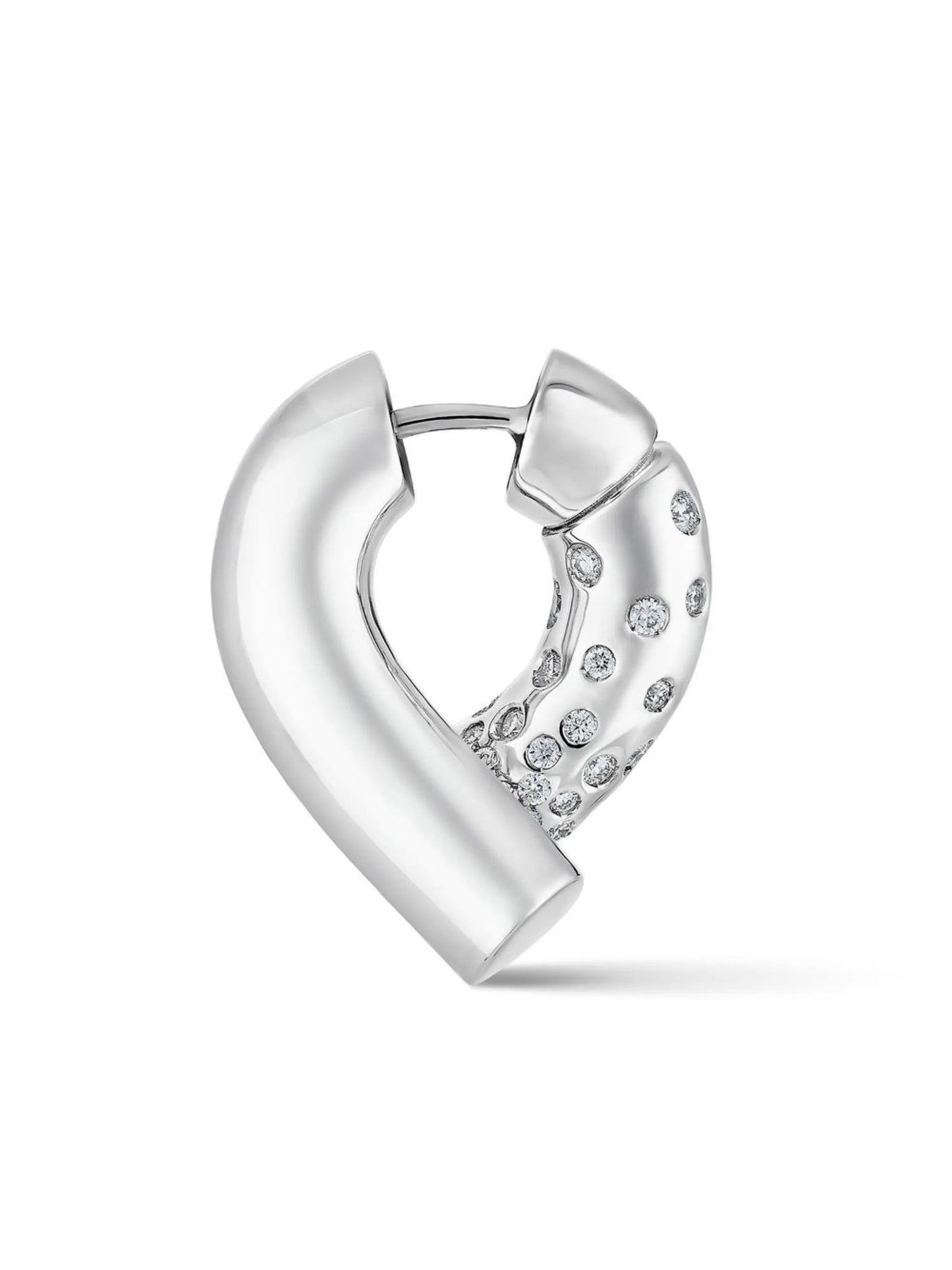 18kt white gold Oera diamond hoop earrings
