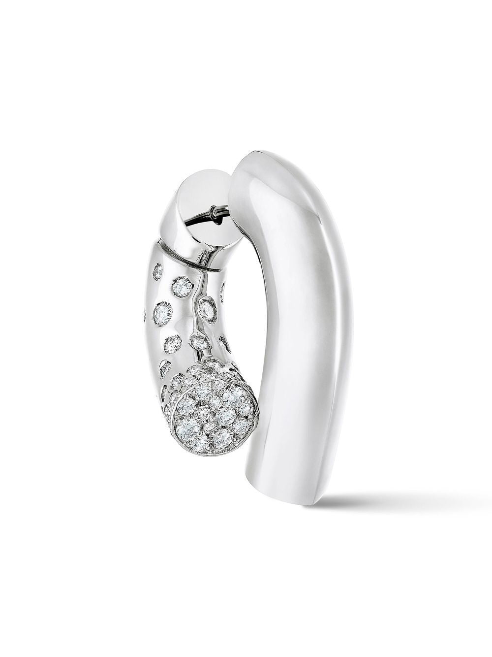 18kt white gold Oera diamond hoop earrings