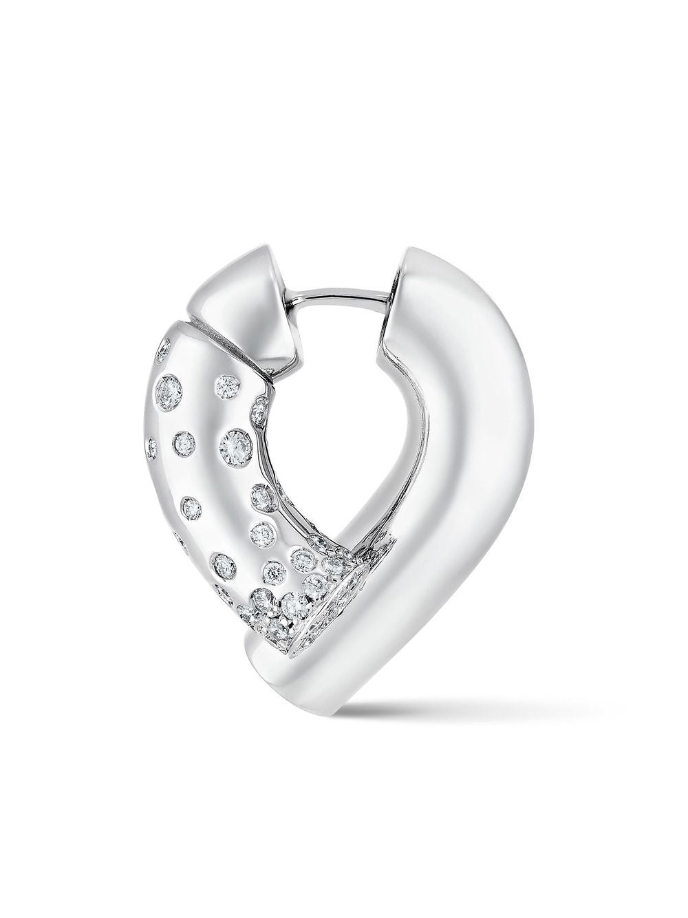 18kt white gold Oera diamond hoop earrings