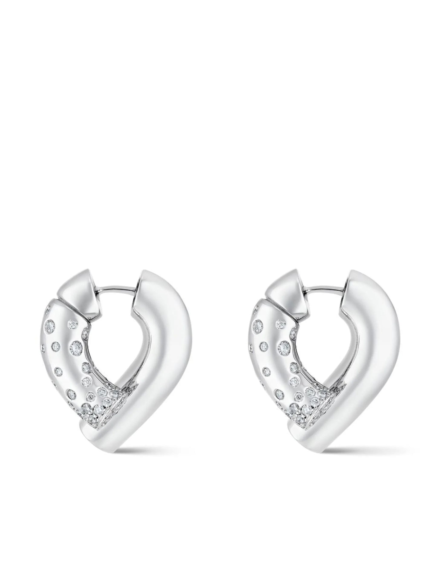 18kt white gold Oera diamond hoop earrings