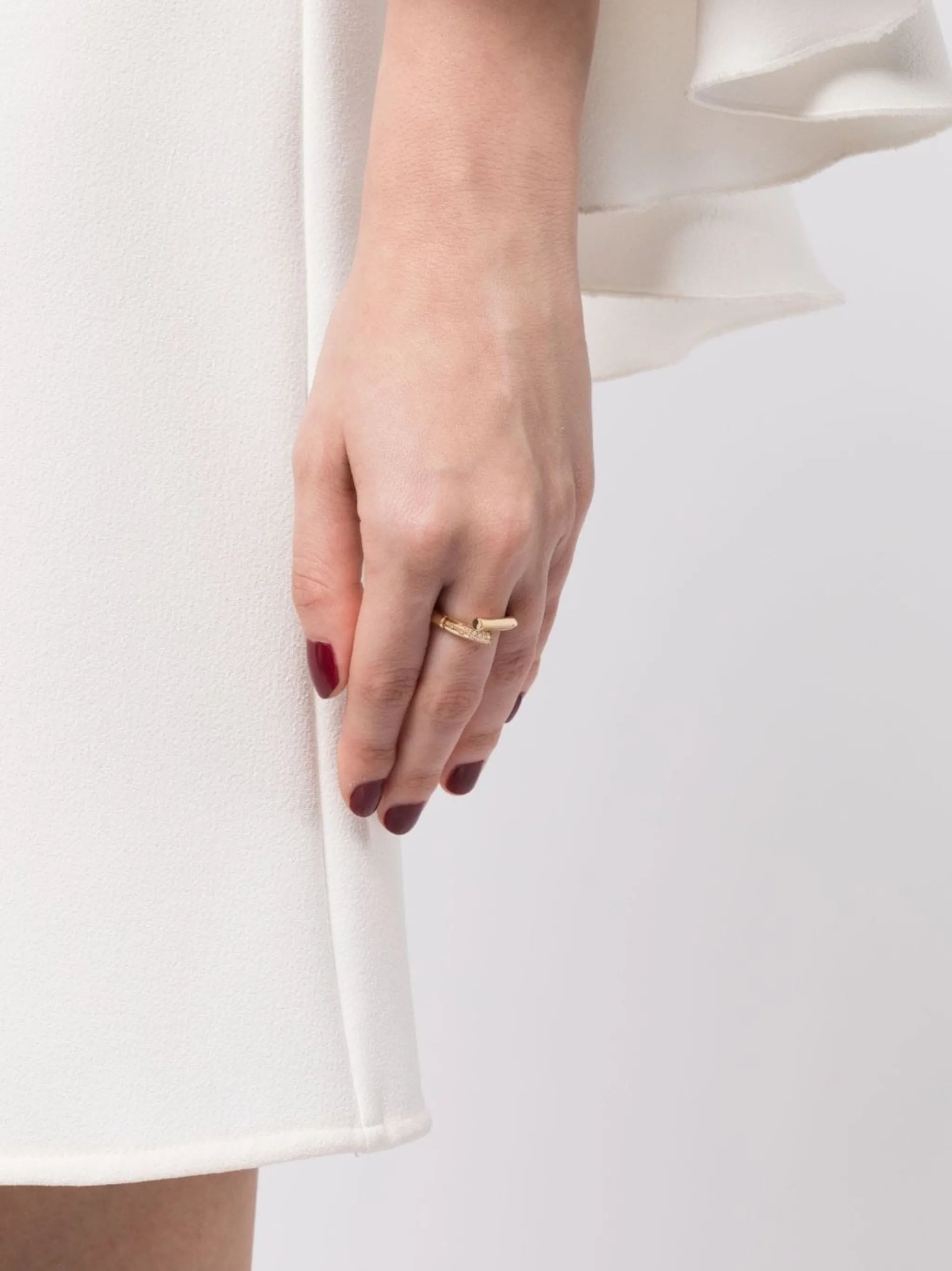 18kt yellow gold Large Oera diamond ring