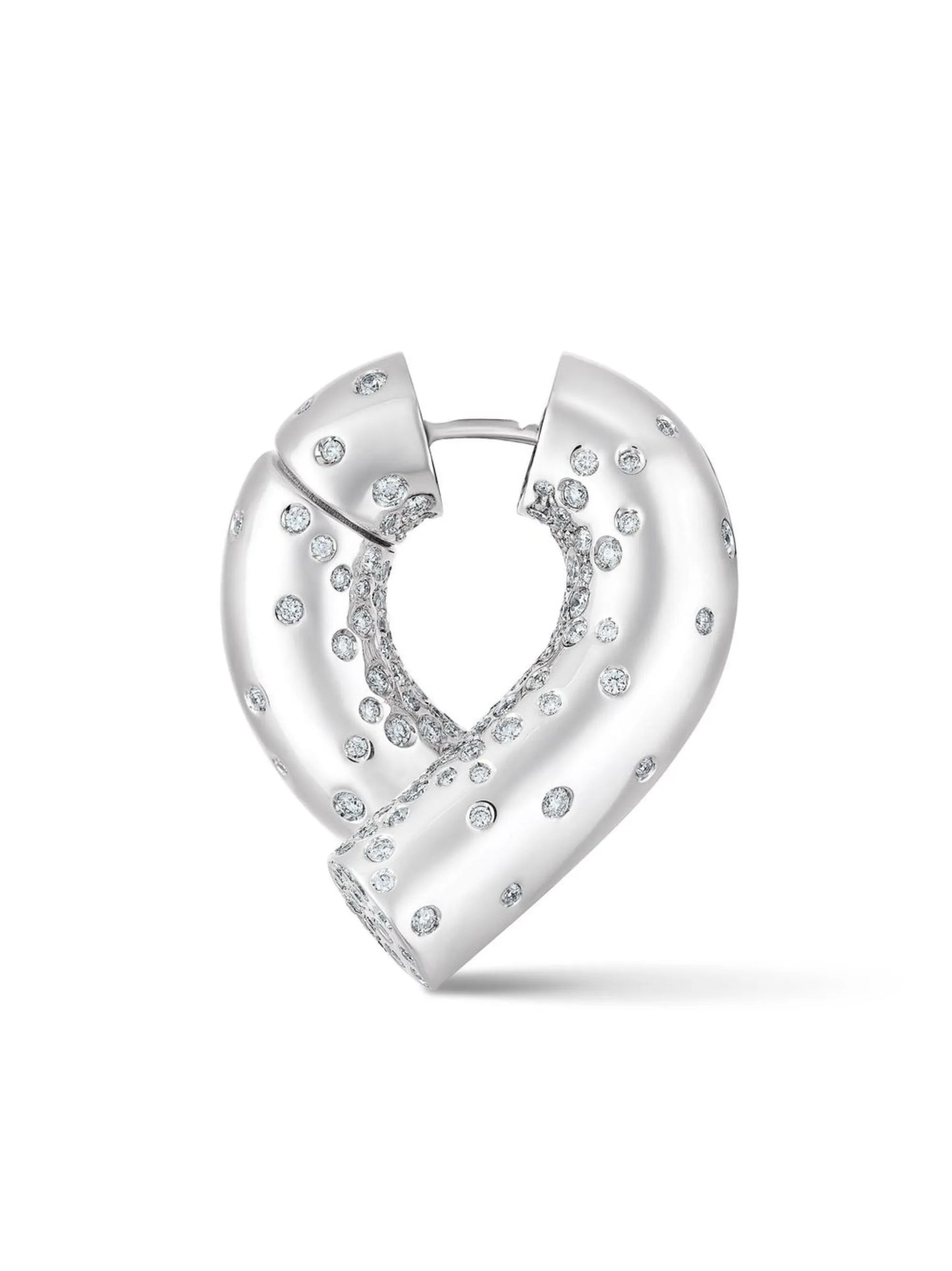 18kt white gold Large Oera diamond hoop earrings