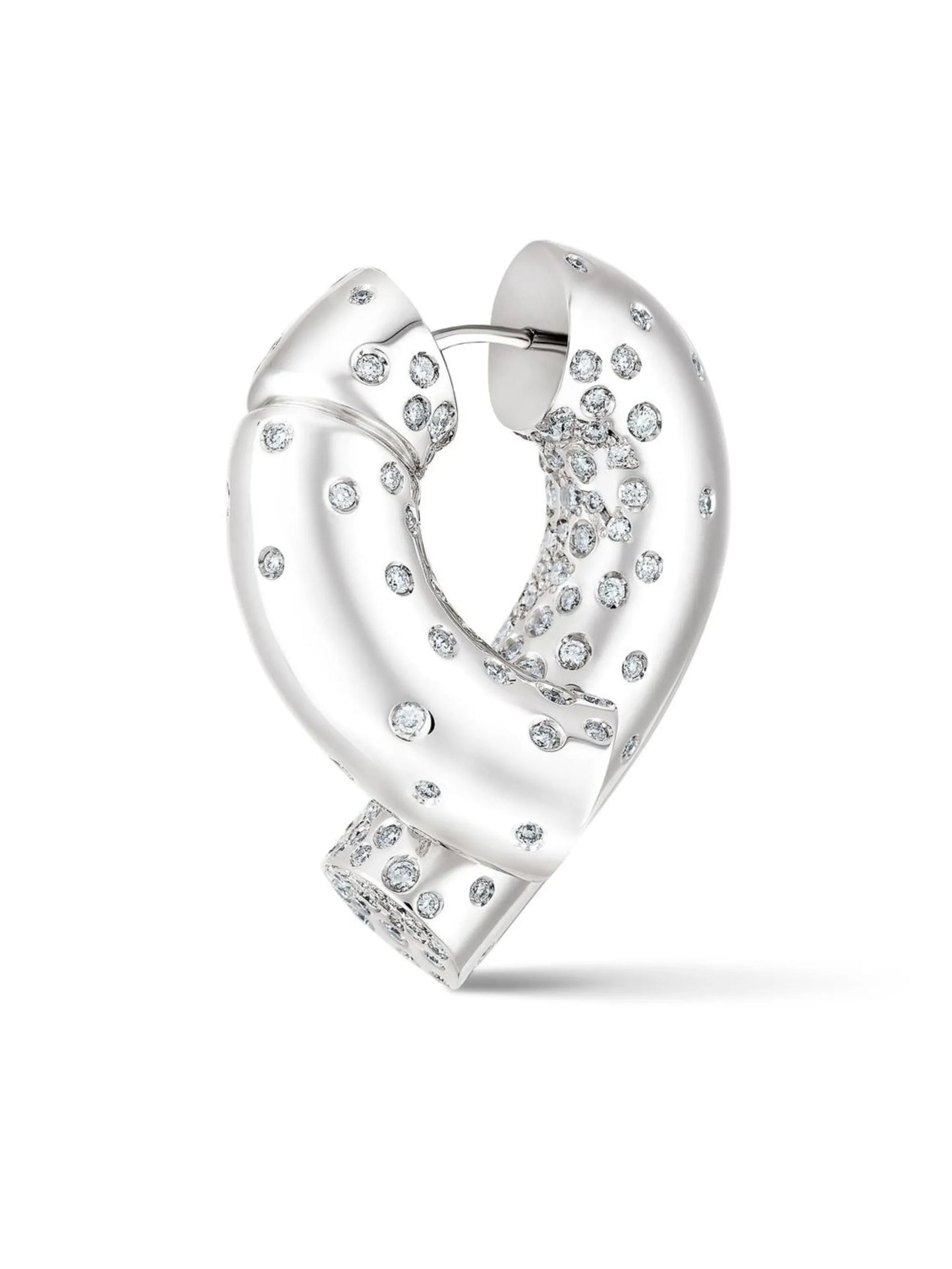 18kt white gold Large Oera diamond hoop earrings