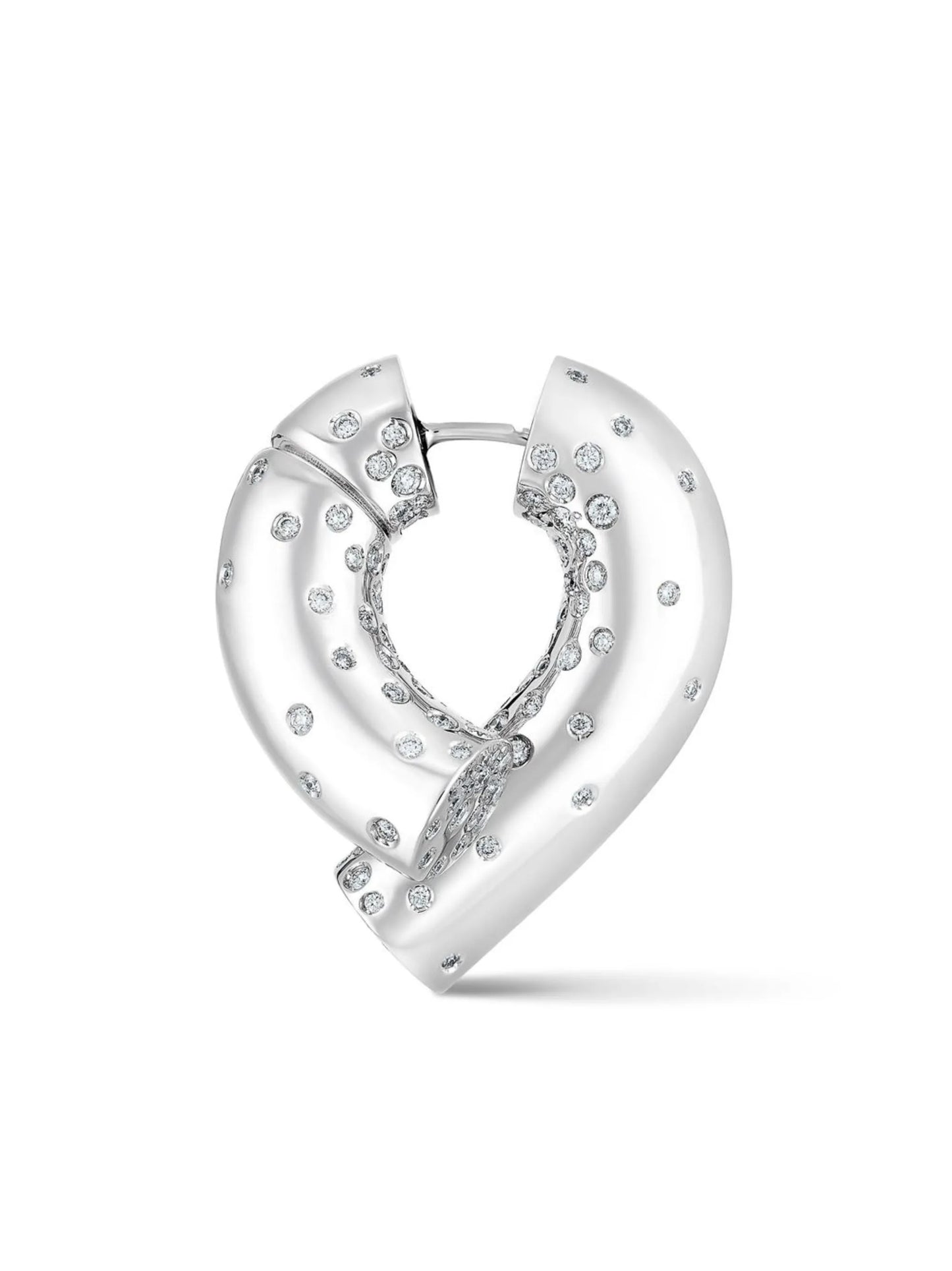 18kt white gold Large Oera diamond hoop earrings